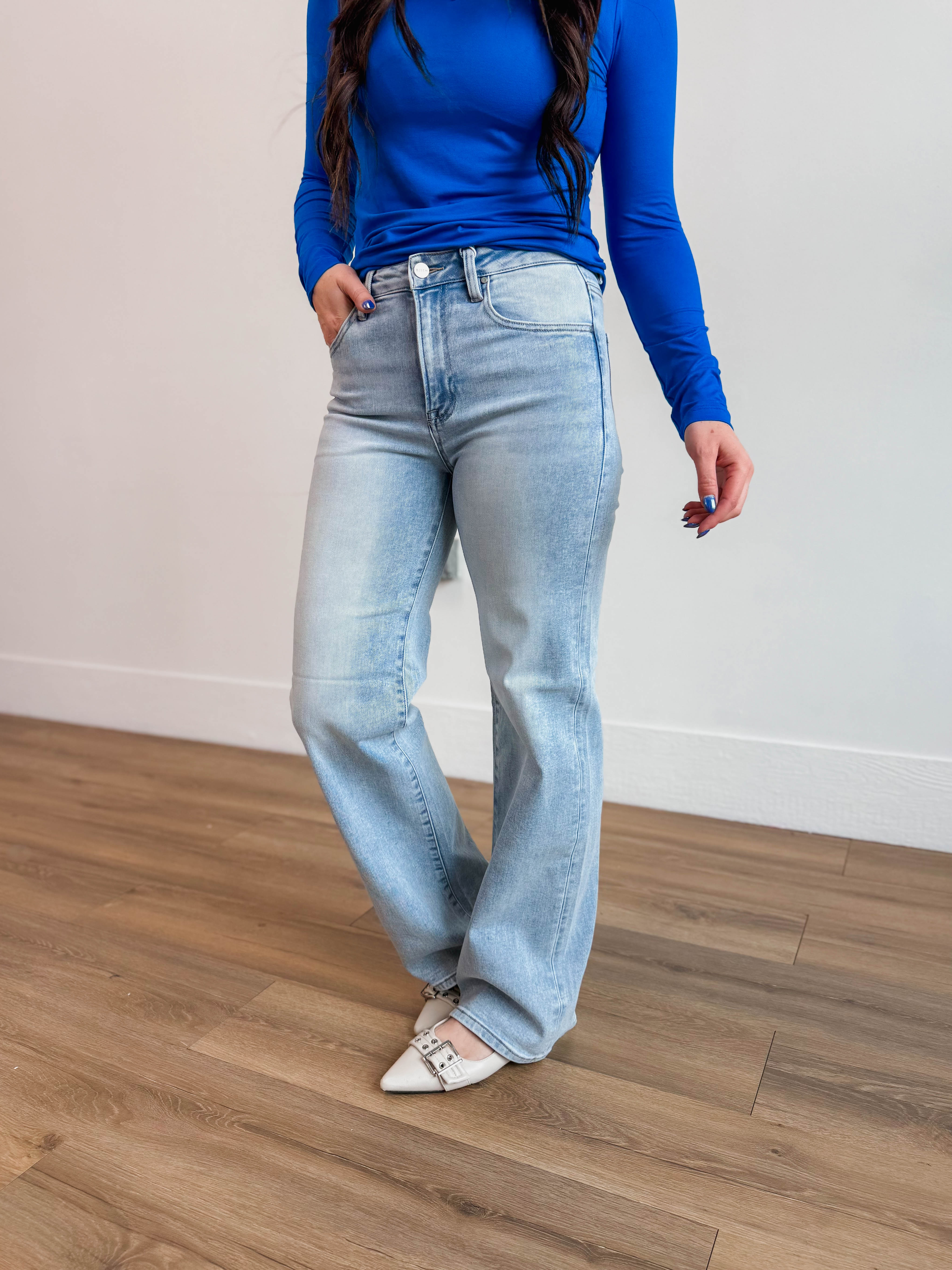 Avery High Rise 90's Wide Leg Denim - Image 3