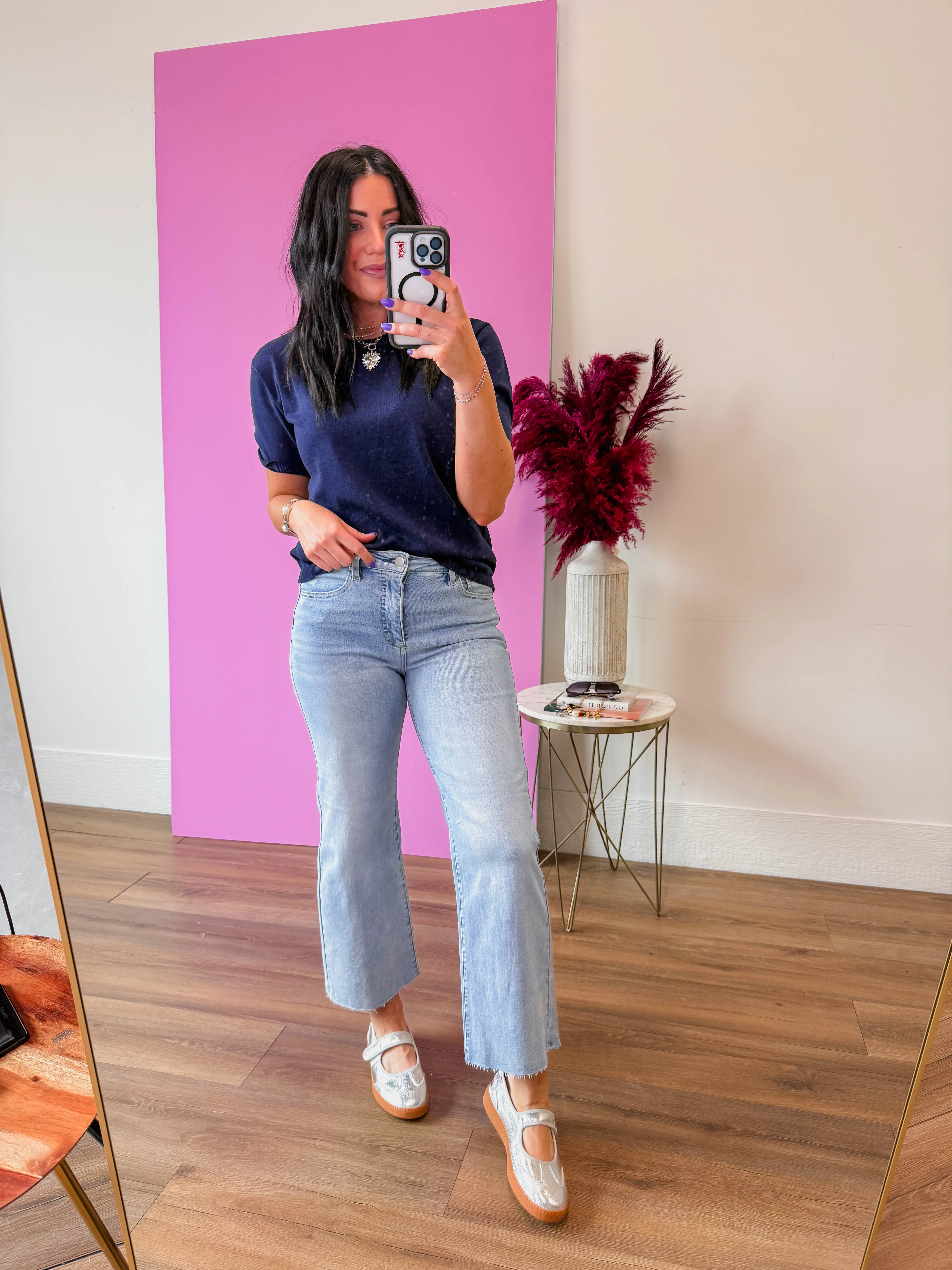 Carrie Knit Top-Navy - Image 9