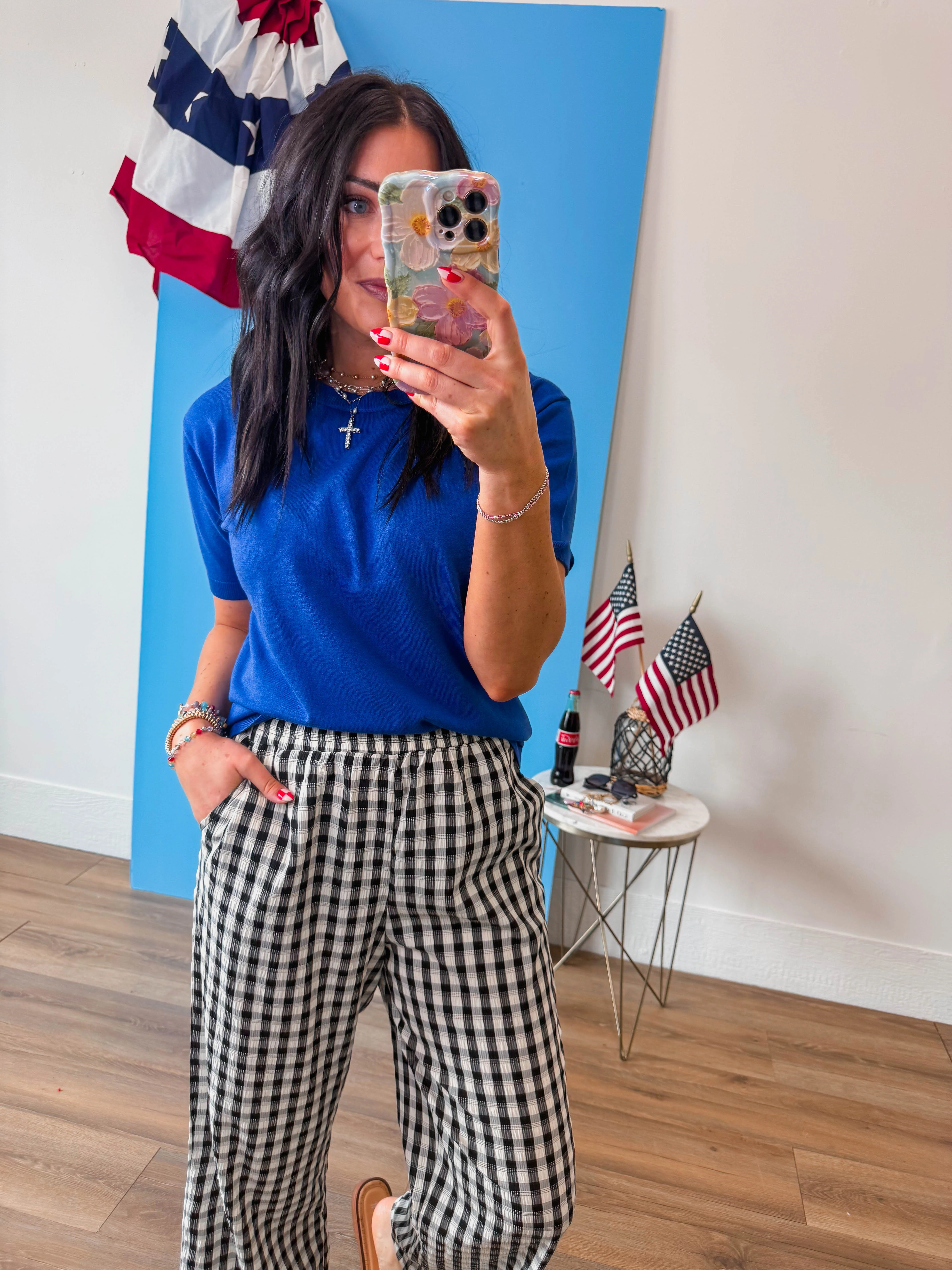 Carrie Knit Top-Royal Blue - Image 11