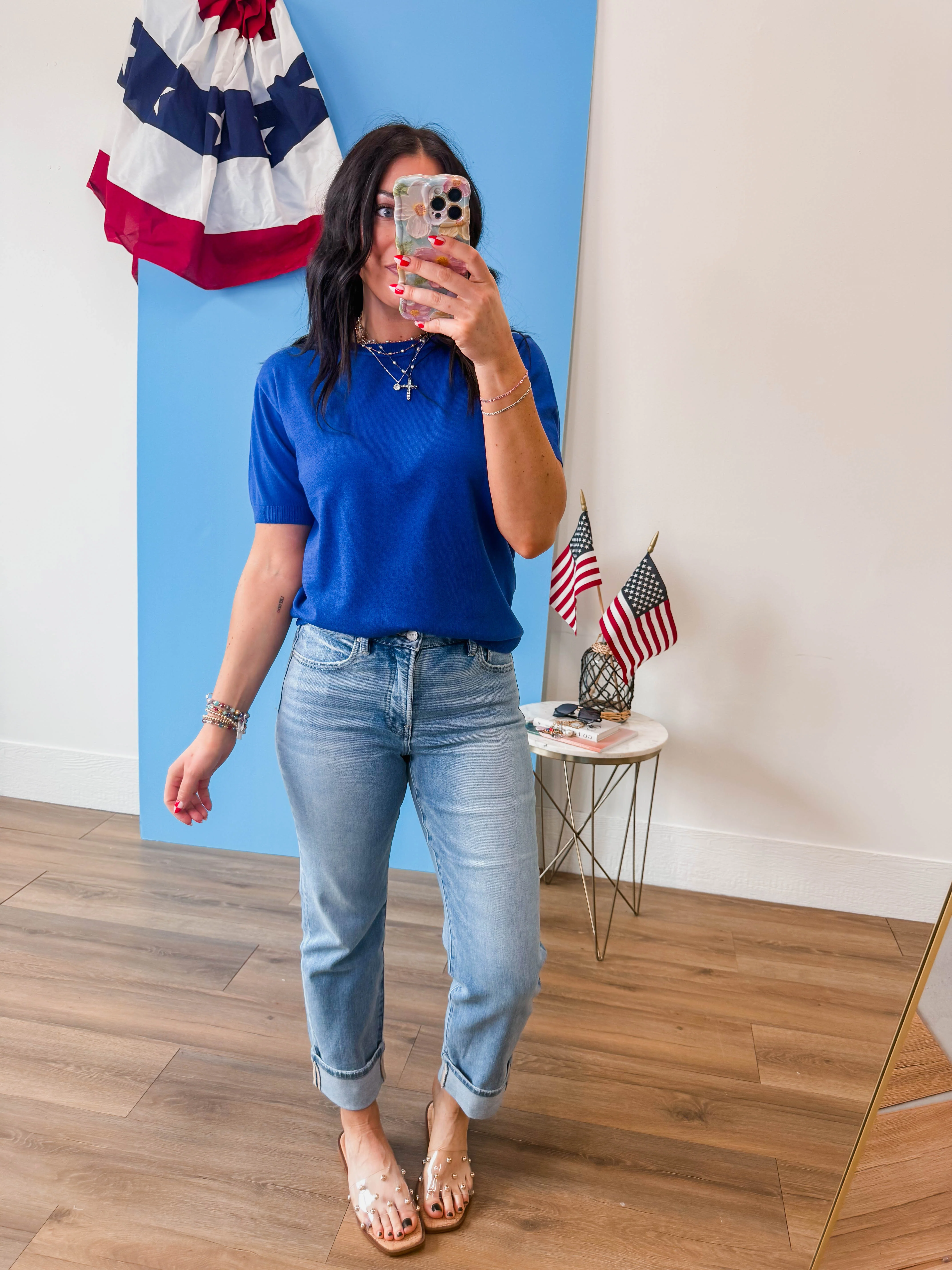 Carrie Knit Top-Royal Blue - Image 13