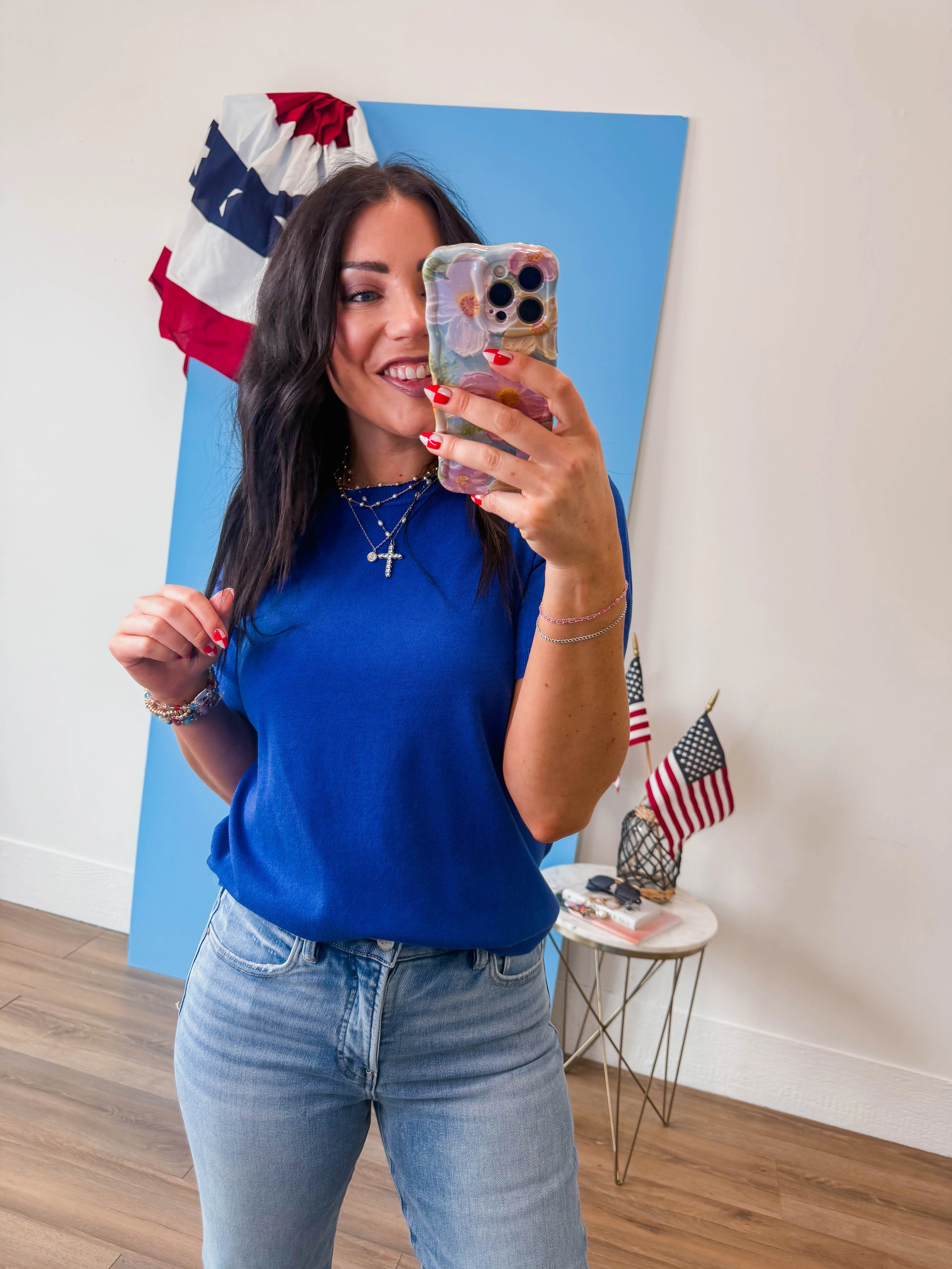 Carrie Knit Top-Royal Blue - Image 4