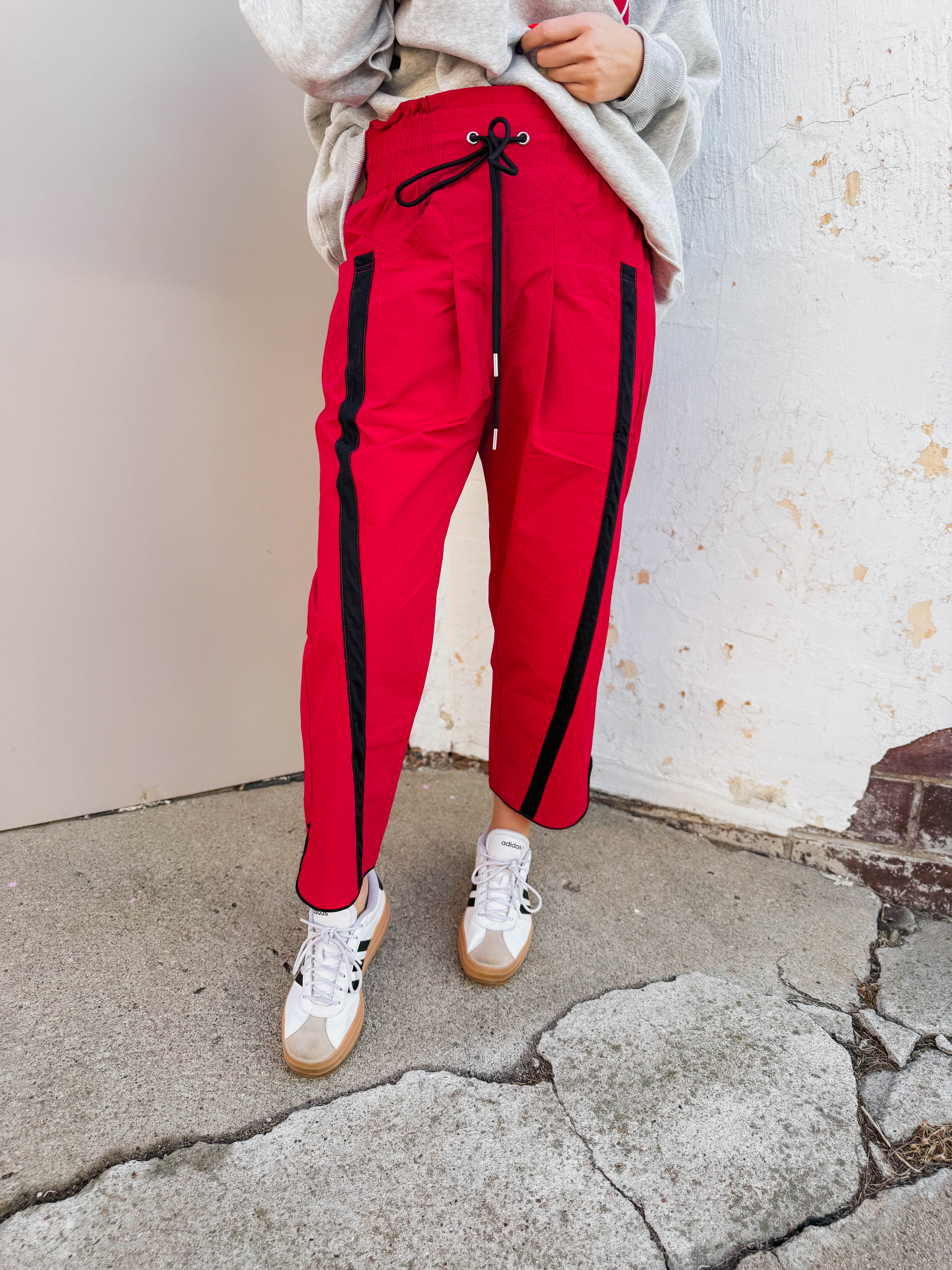 Cool Girl Barrel Pants-Red/Black - Image 5