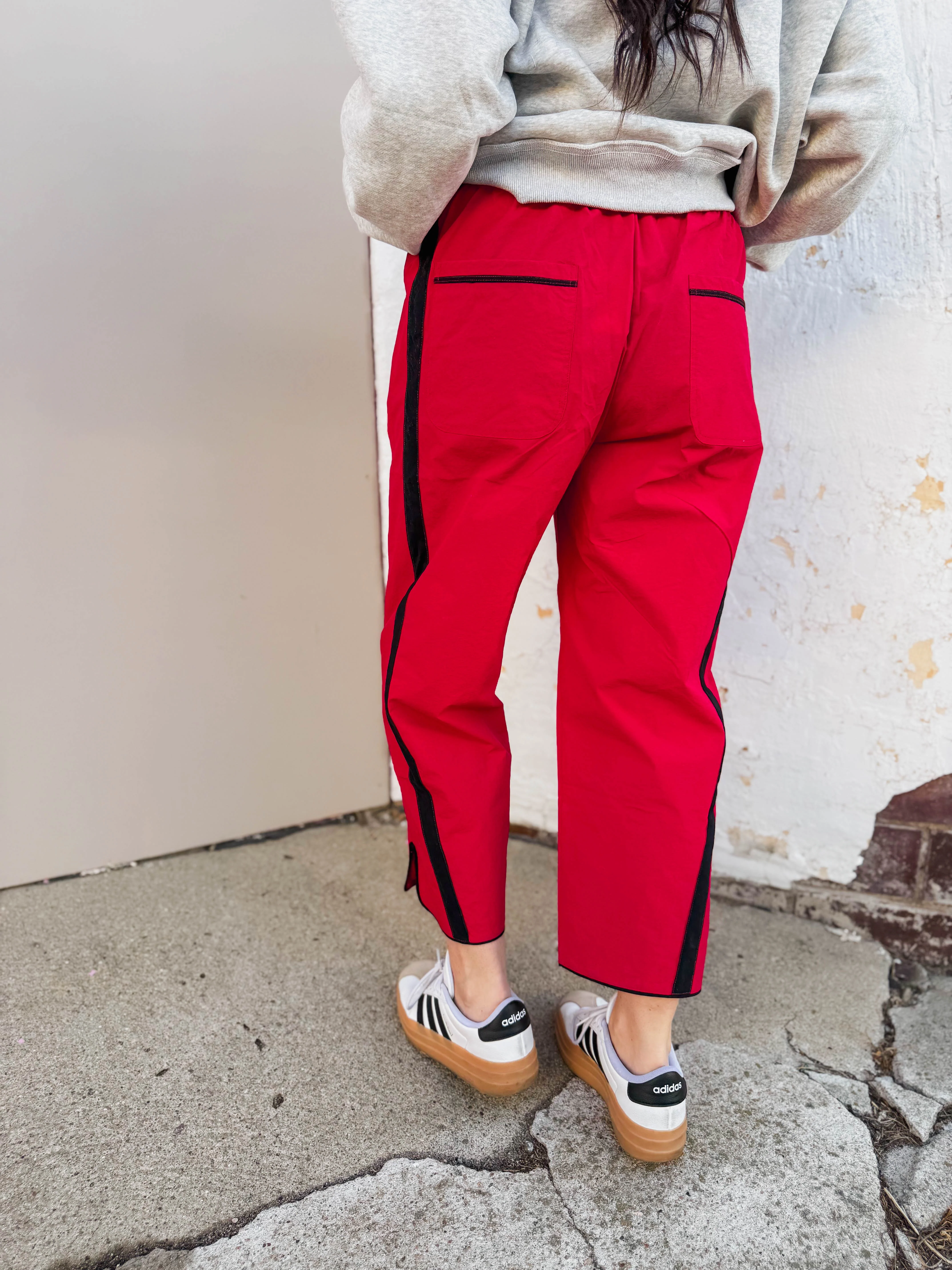 Cool Girl Barrel Pants-Red/Black - Image 6