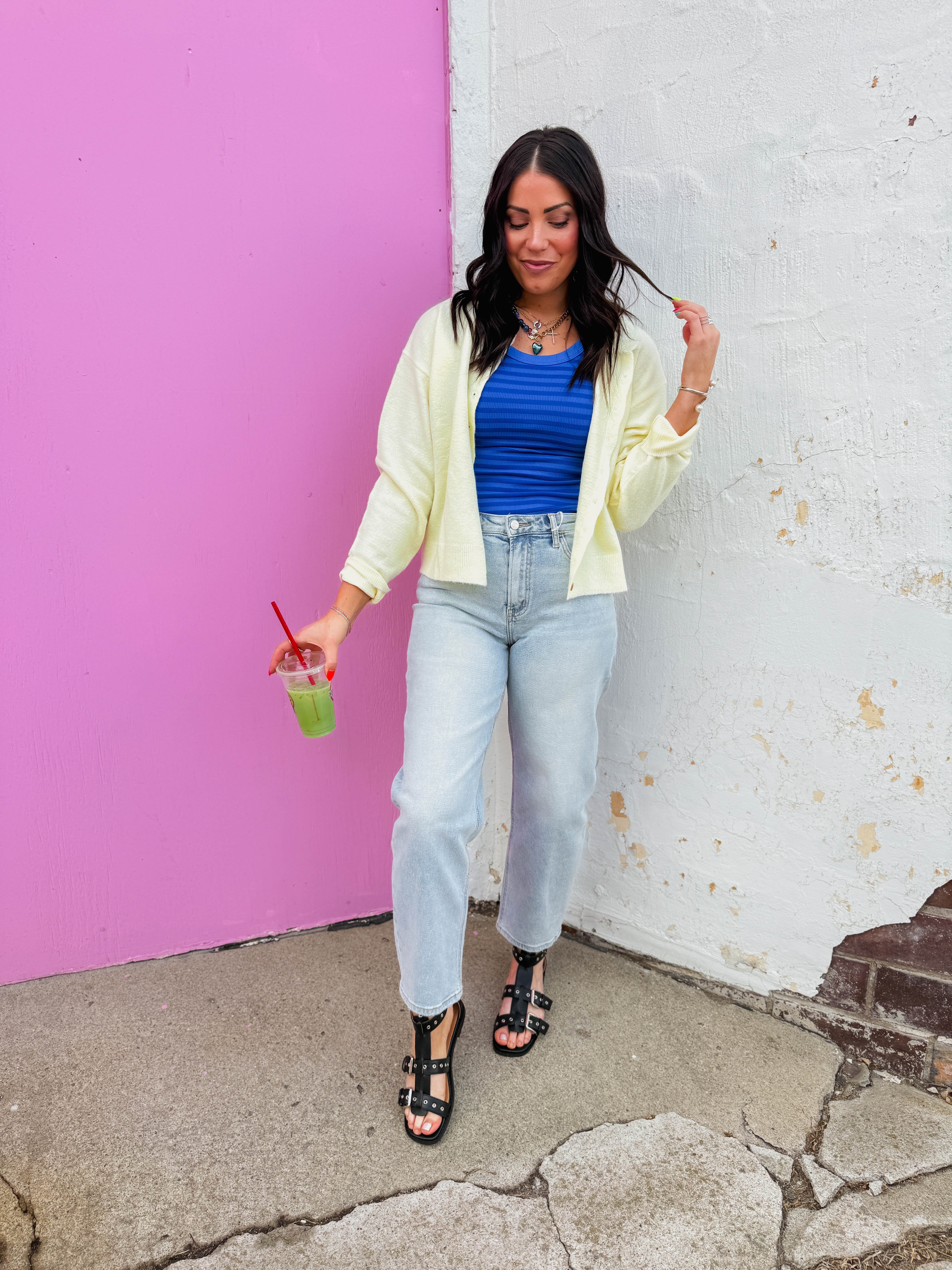 Cool Girl Striped Tank-Royal Blue - Image 10