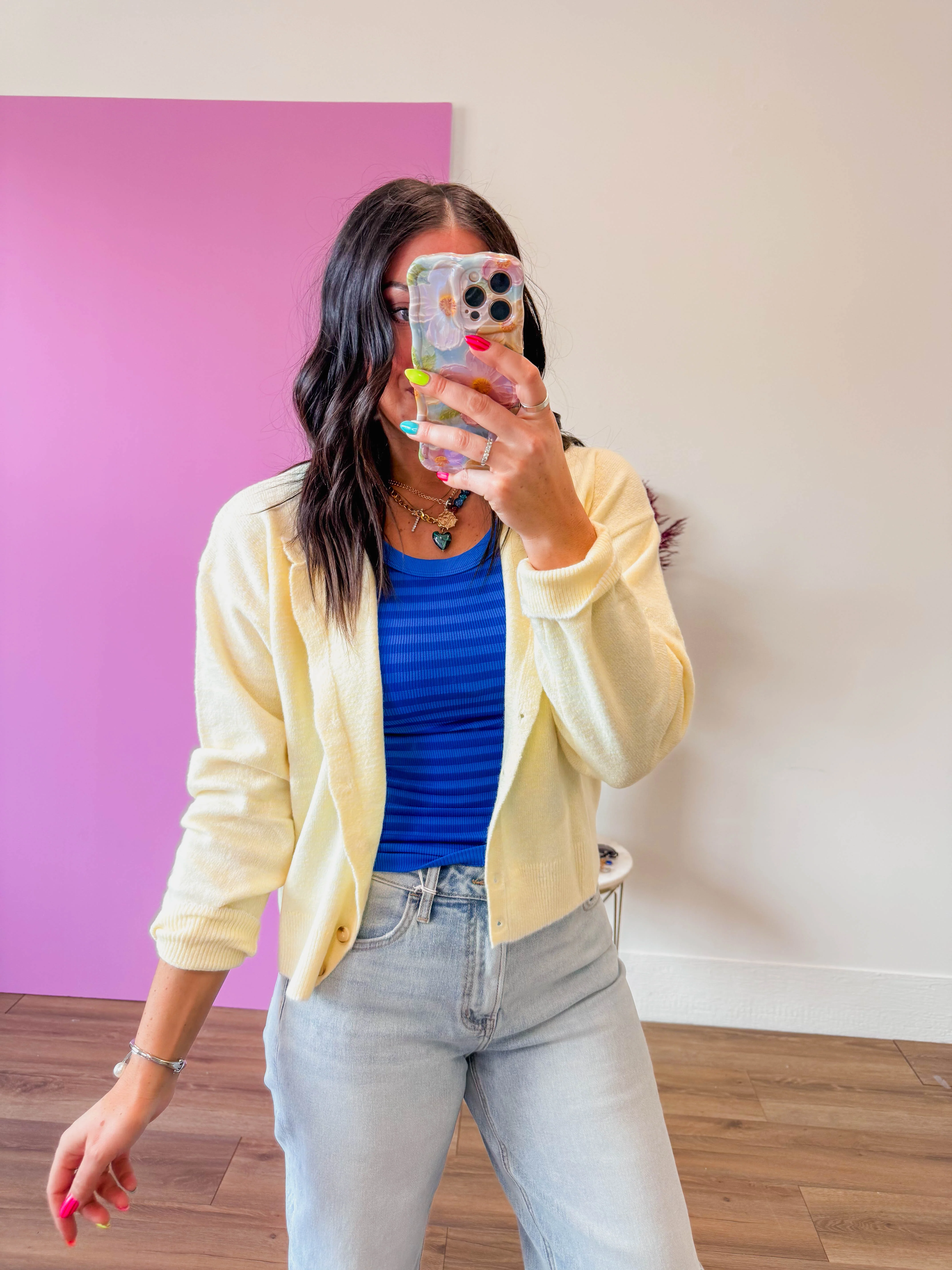 Cool Girl Striped Tank-Royal Blue - Image 12