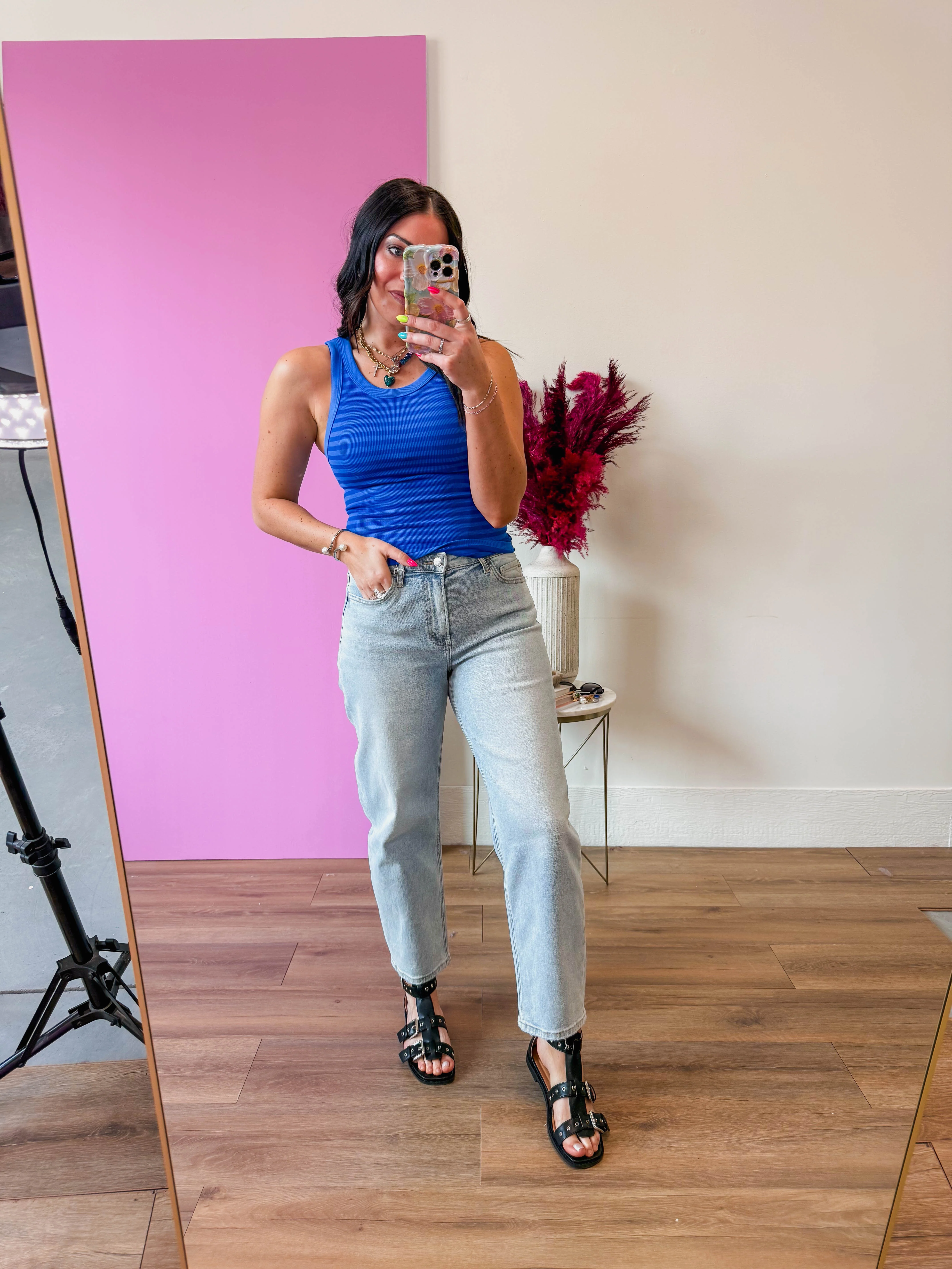 Cool Girl Striped Tank-Royal Blue - Image 7