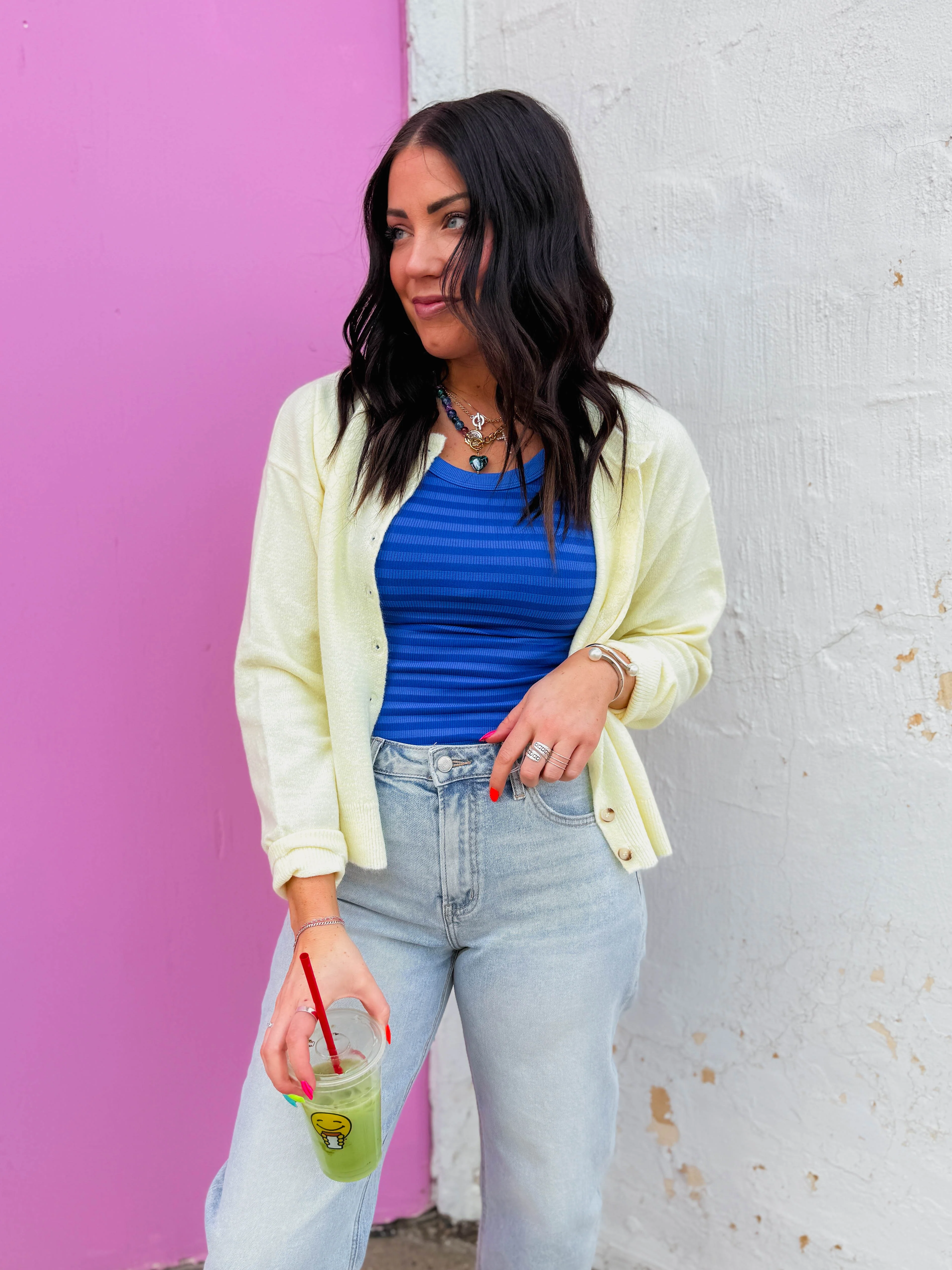 Cool Girl Striped Tank-Royal Blue - Image 8