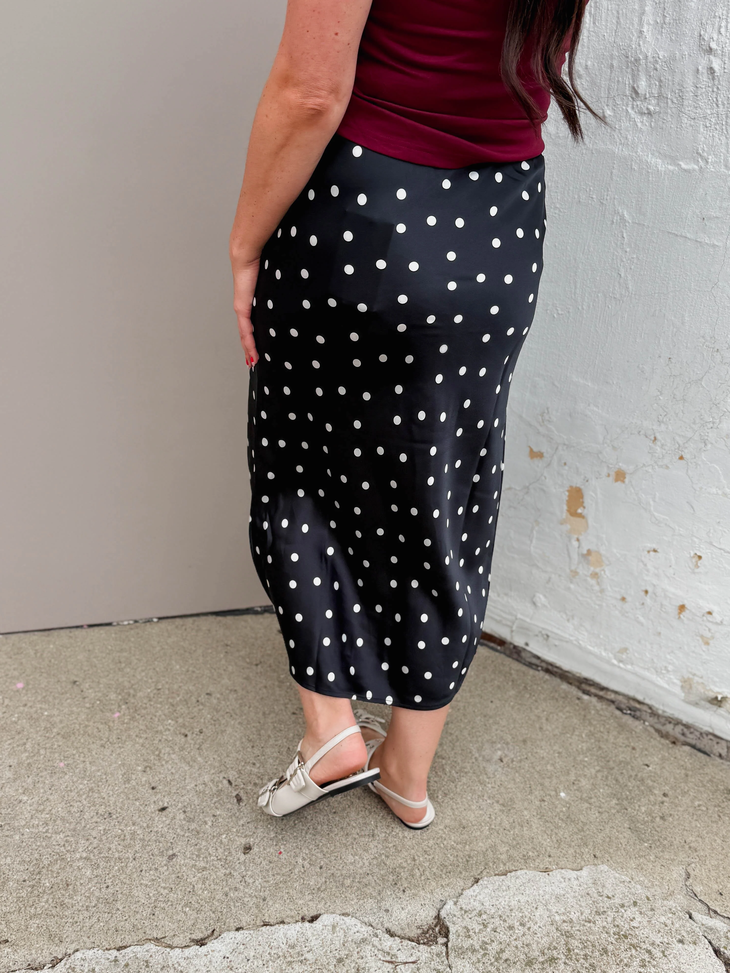 Darrian Polka Dot Midi Skirt - Image 6