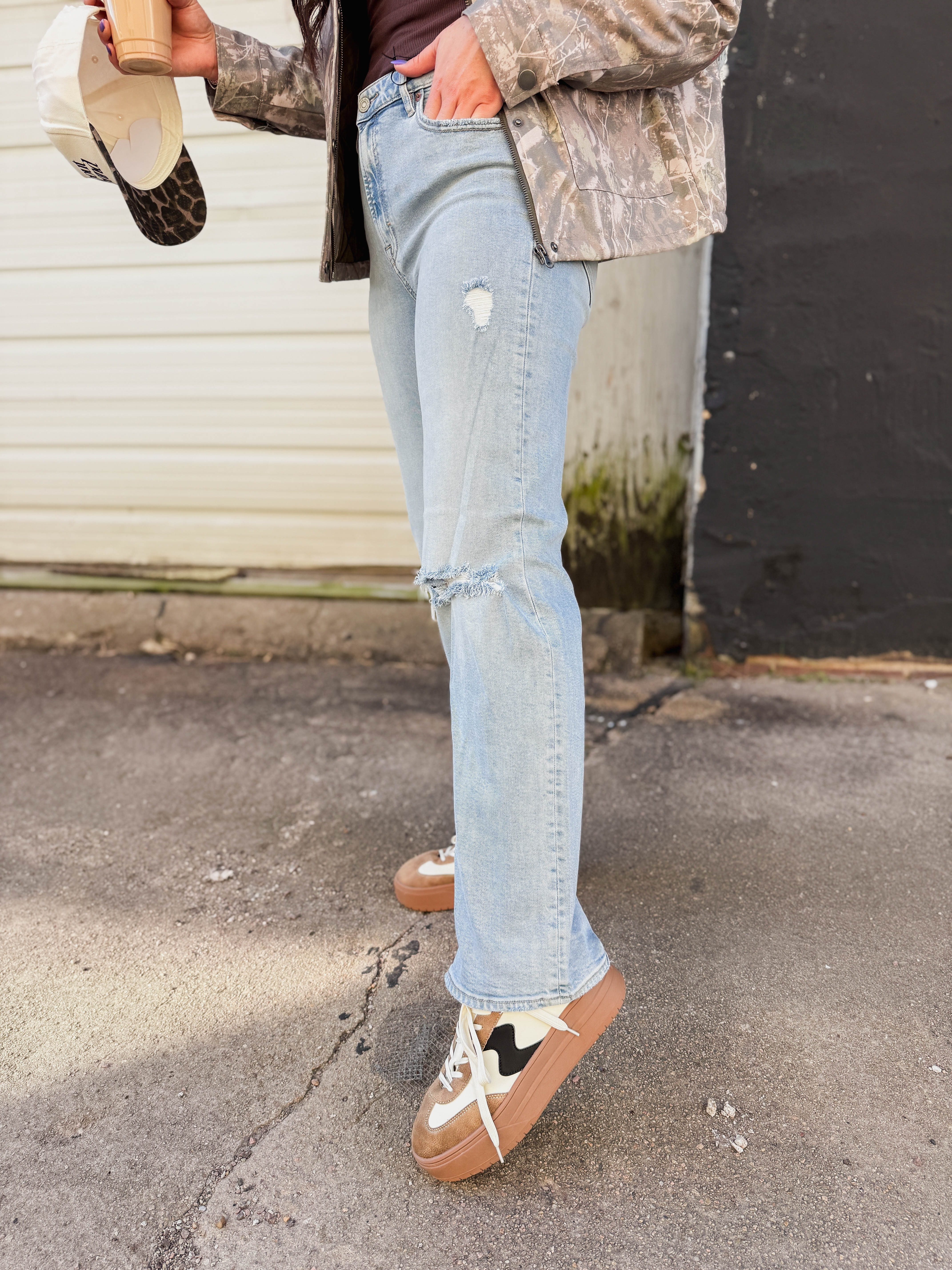 Emma High Rise Wide Straight Leg Denim - Image 5