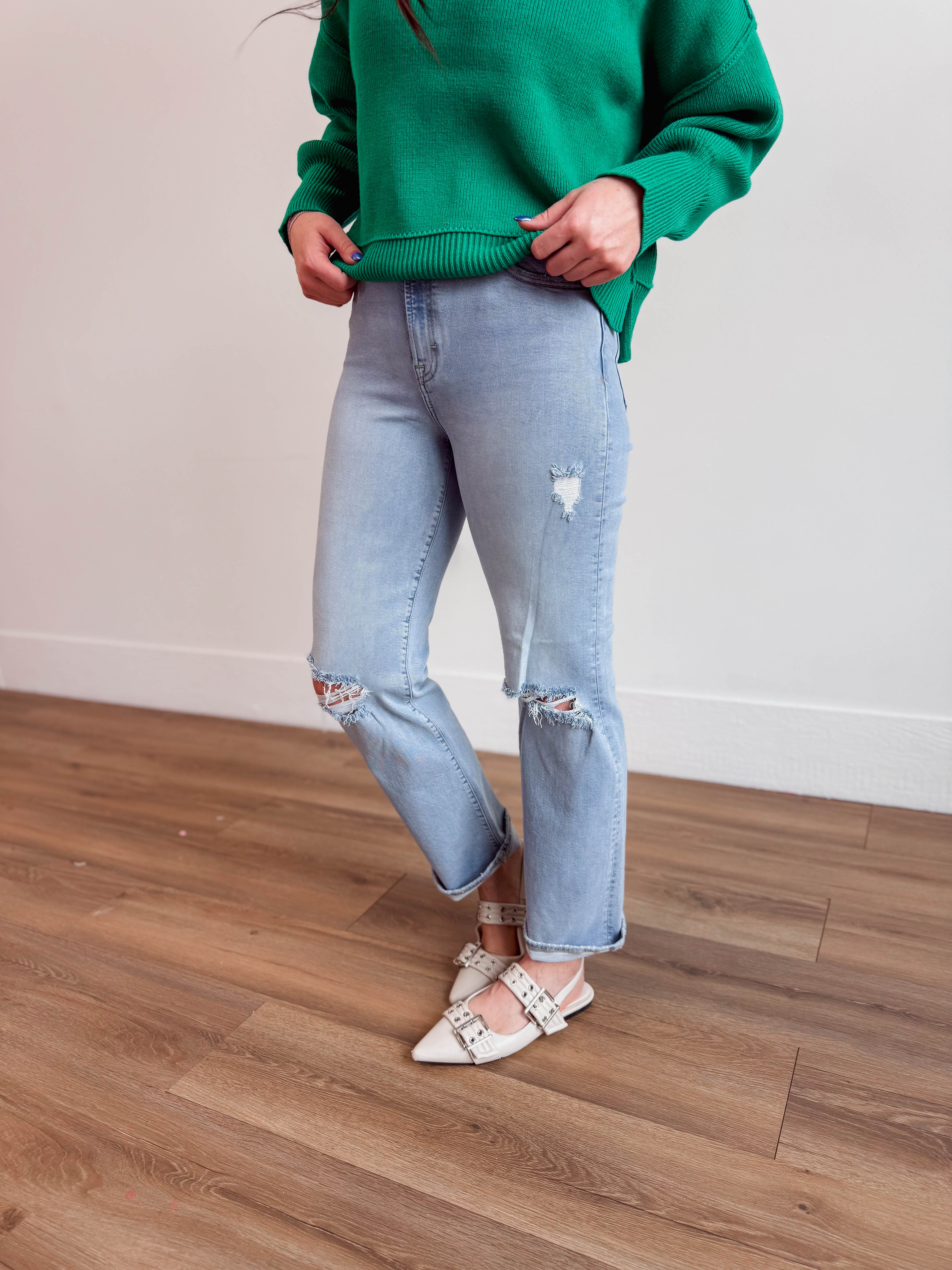 Emma High Rise Wide Straight Leg Denim - Image 6