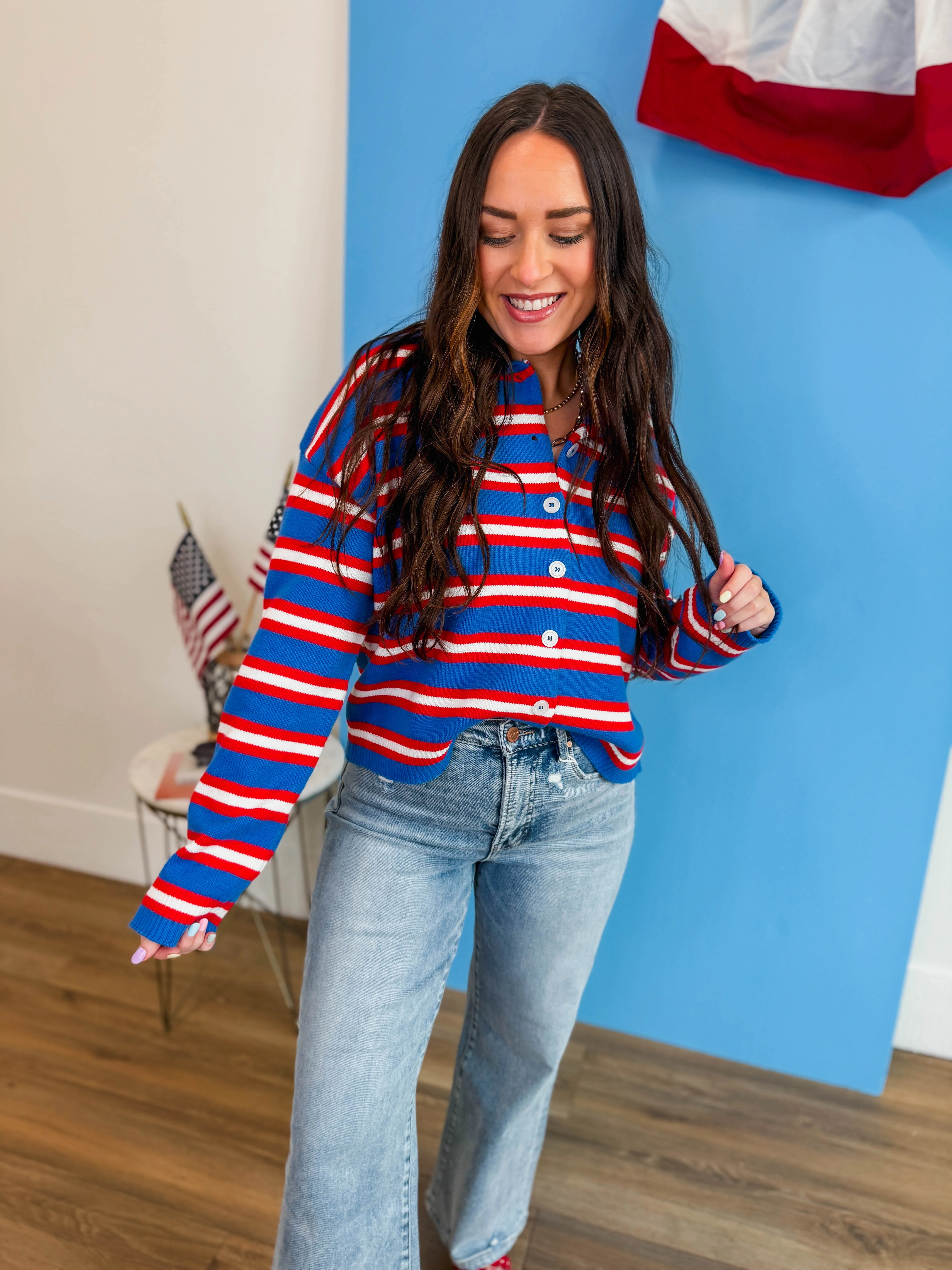 Everyday Edge Striped Cardigan - Image 3