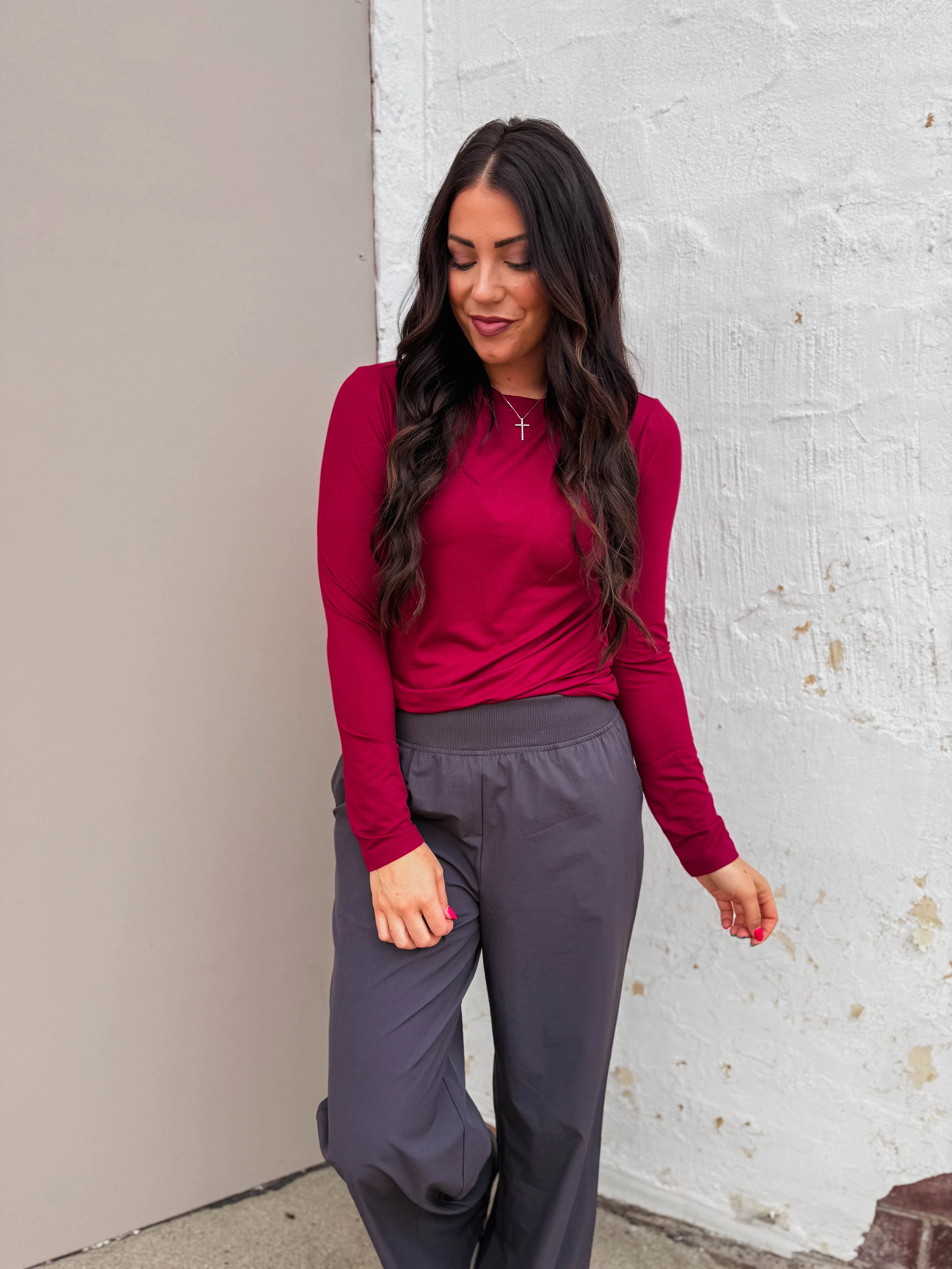 Everyday Essential Long Sleeve-Cabernet - Image 13