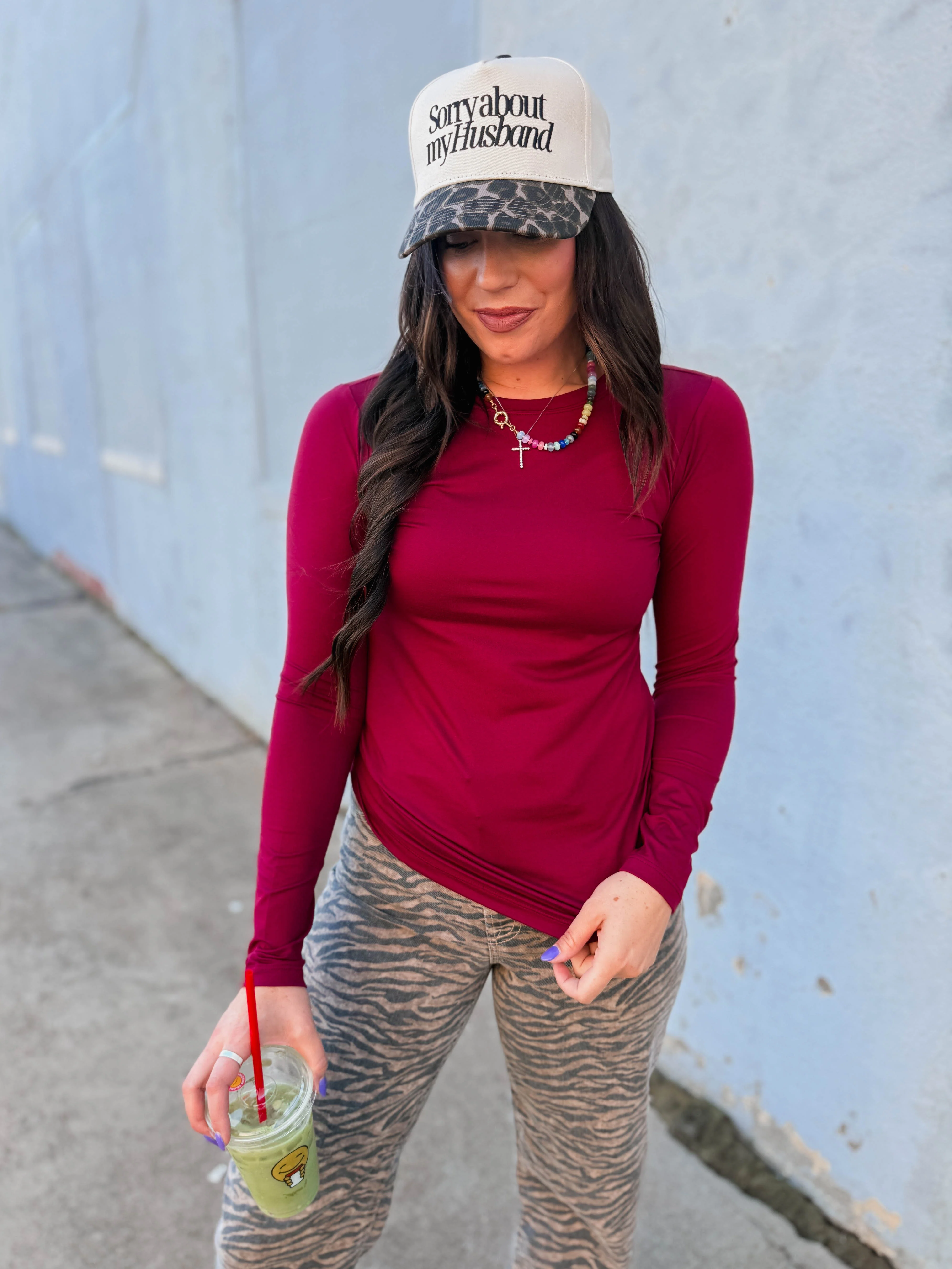 Everyday Essential Long Sleeve-Cabernet - Image 6