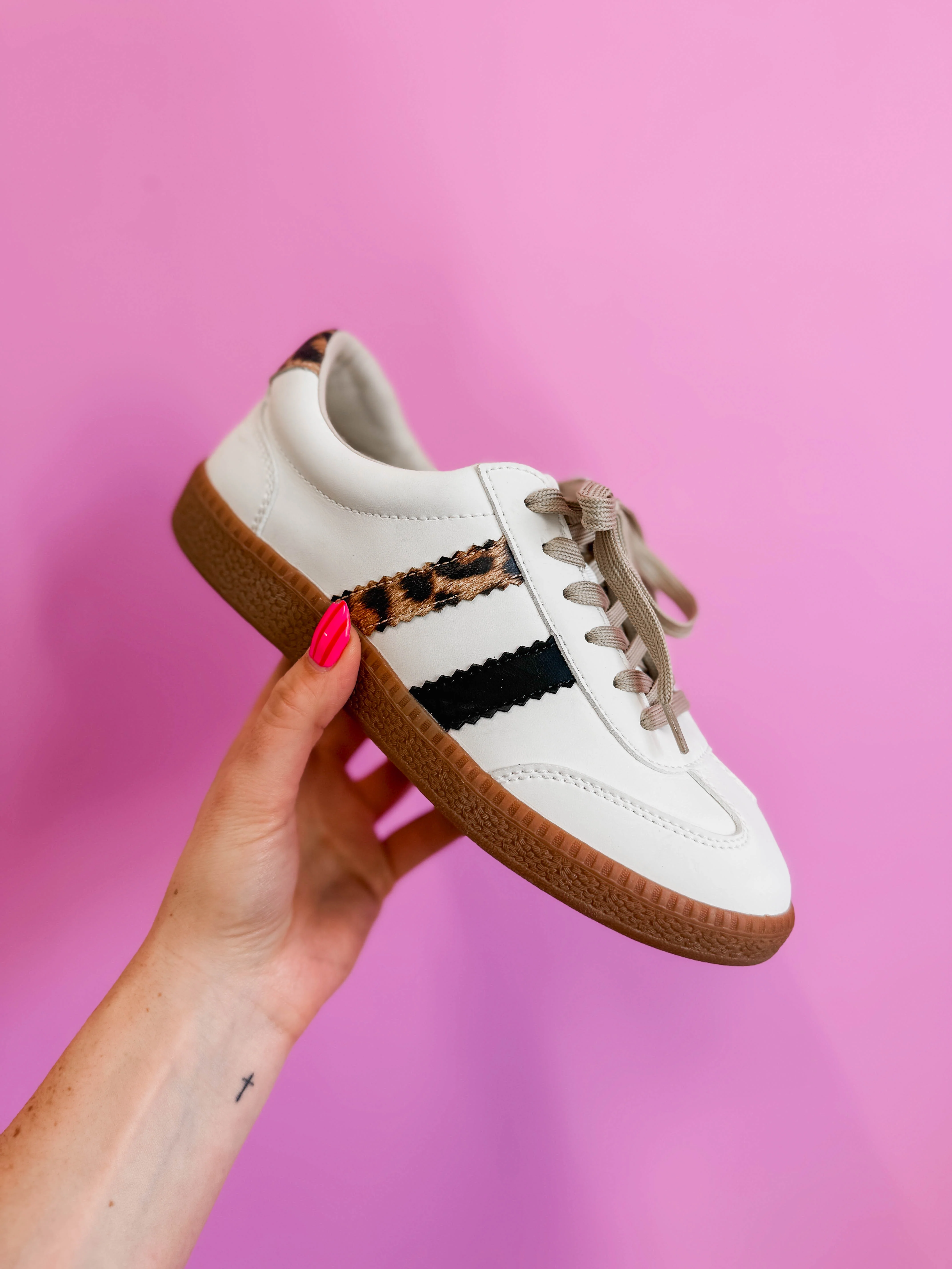 Corky's Heads Up Sneaker-White Leopard Combo - Image 5