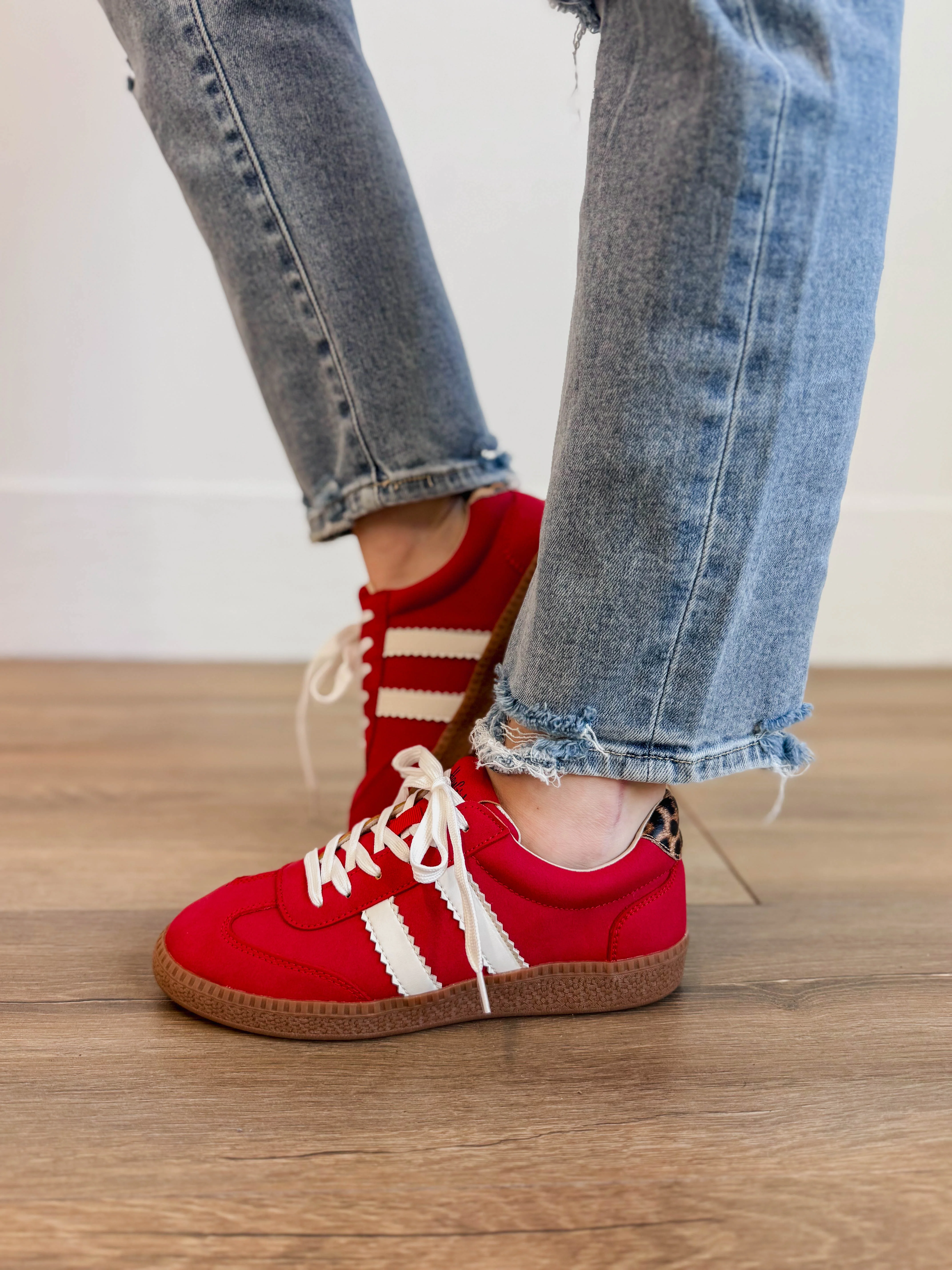 Corky's Heads Up Sneaker-Red - Image 4