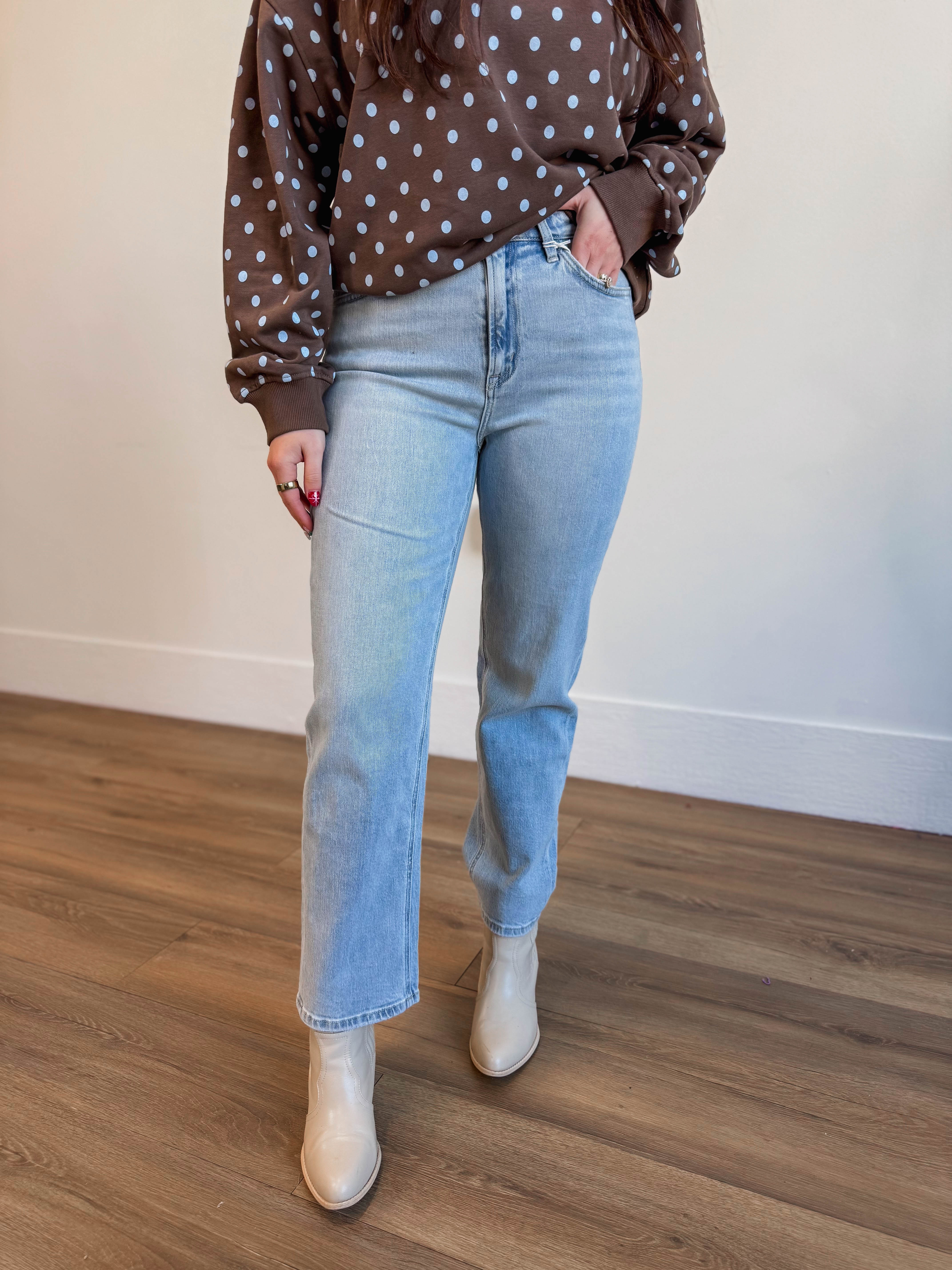 Hendrix High Rise Tapered Leg Denim - Image 3