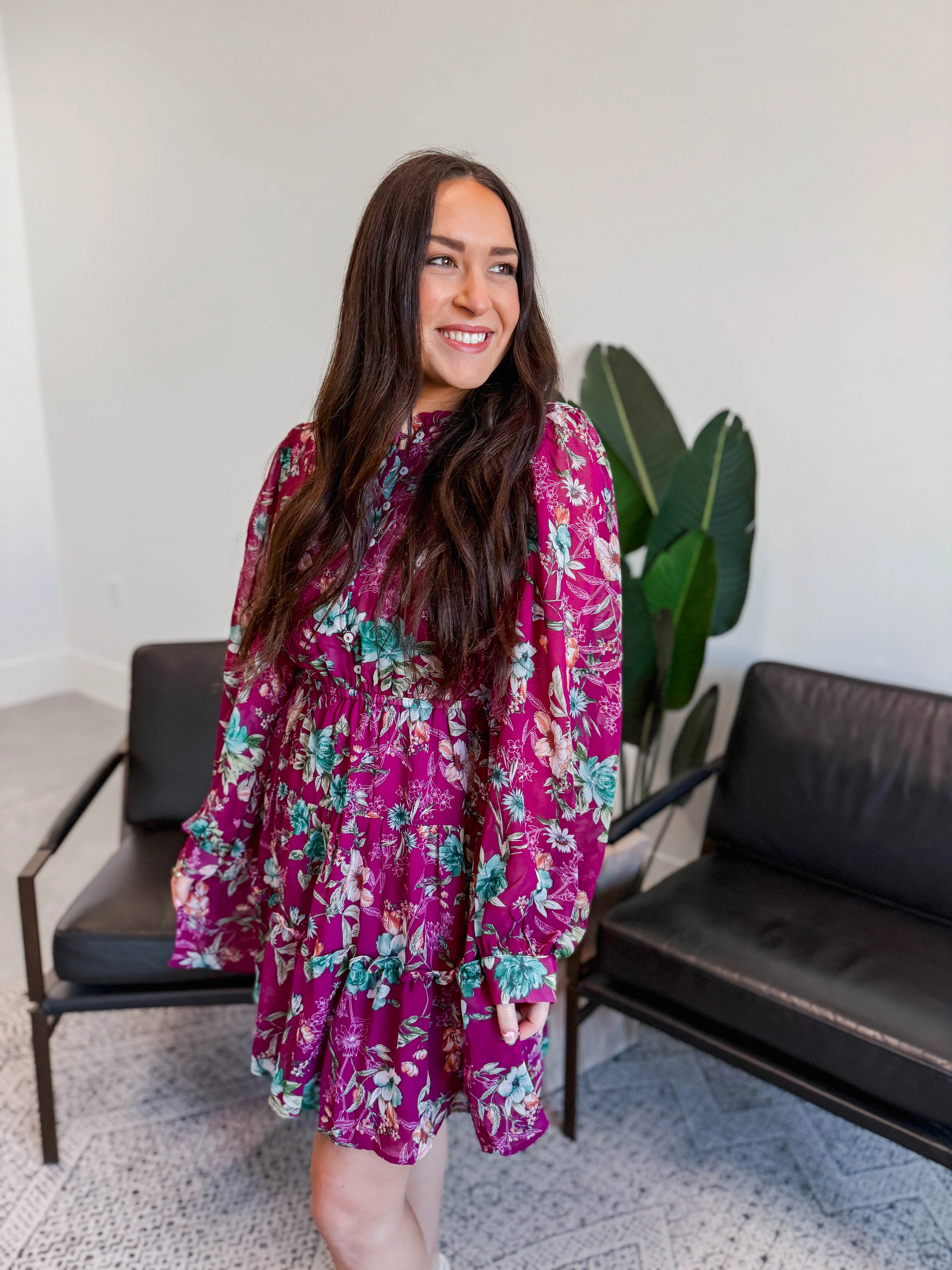 Jaclyn Floral Mini Dress - Image 3