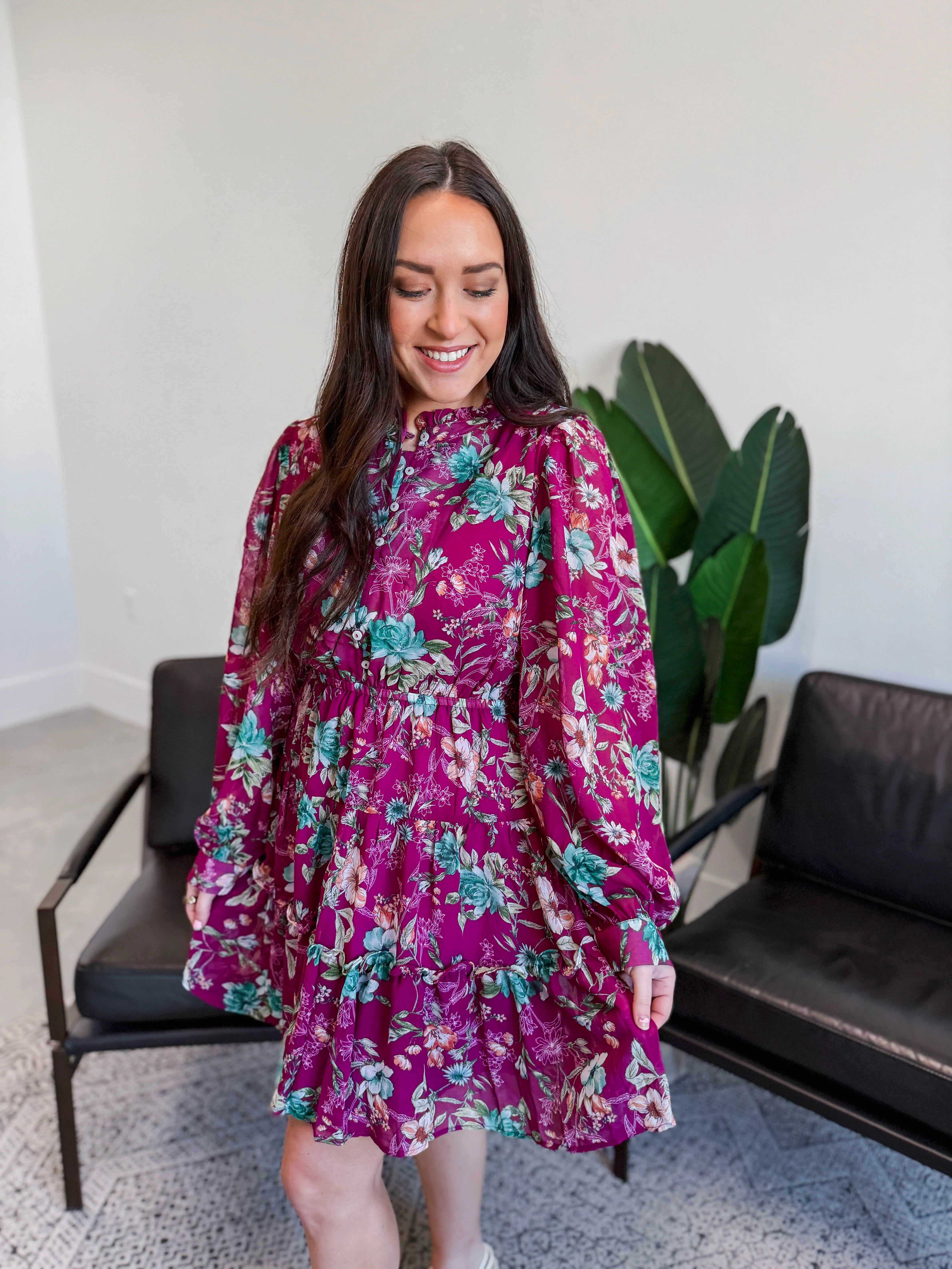 Jaclyn Floral Mini Dress - Image 4