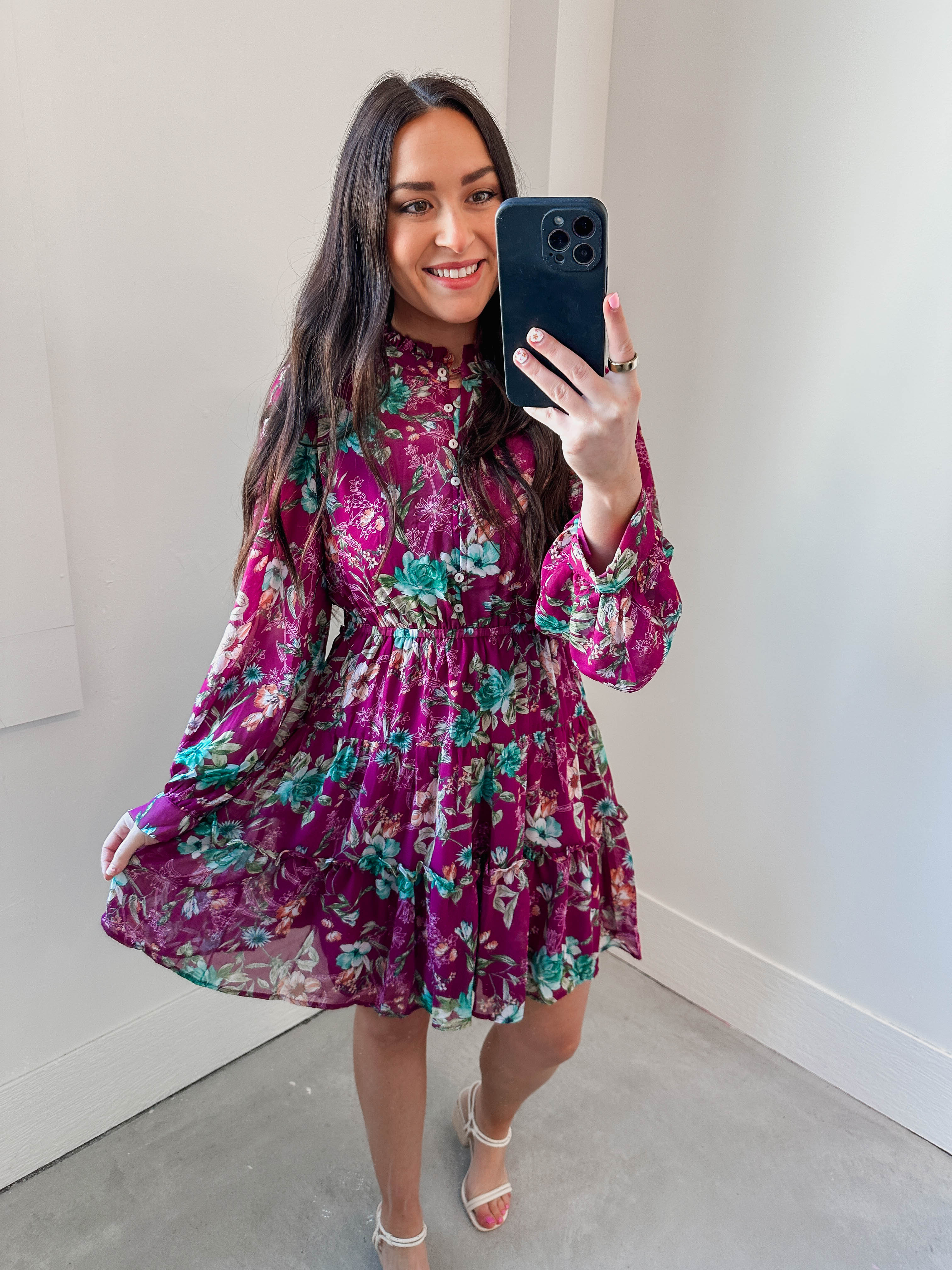 Jaclyn Floral Mini Dress - Image 6