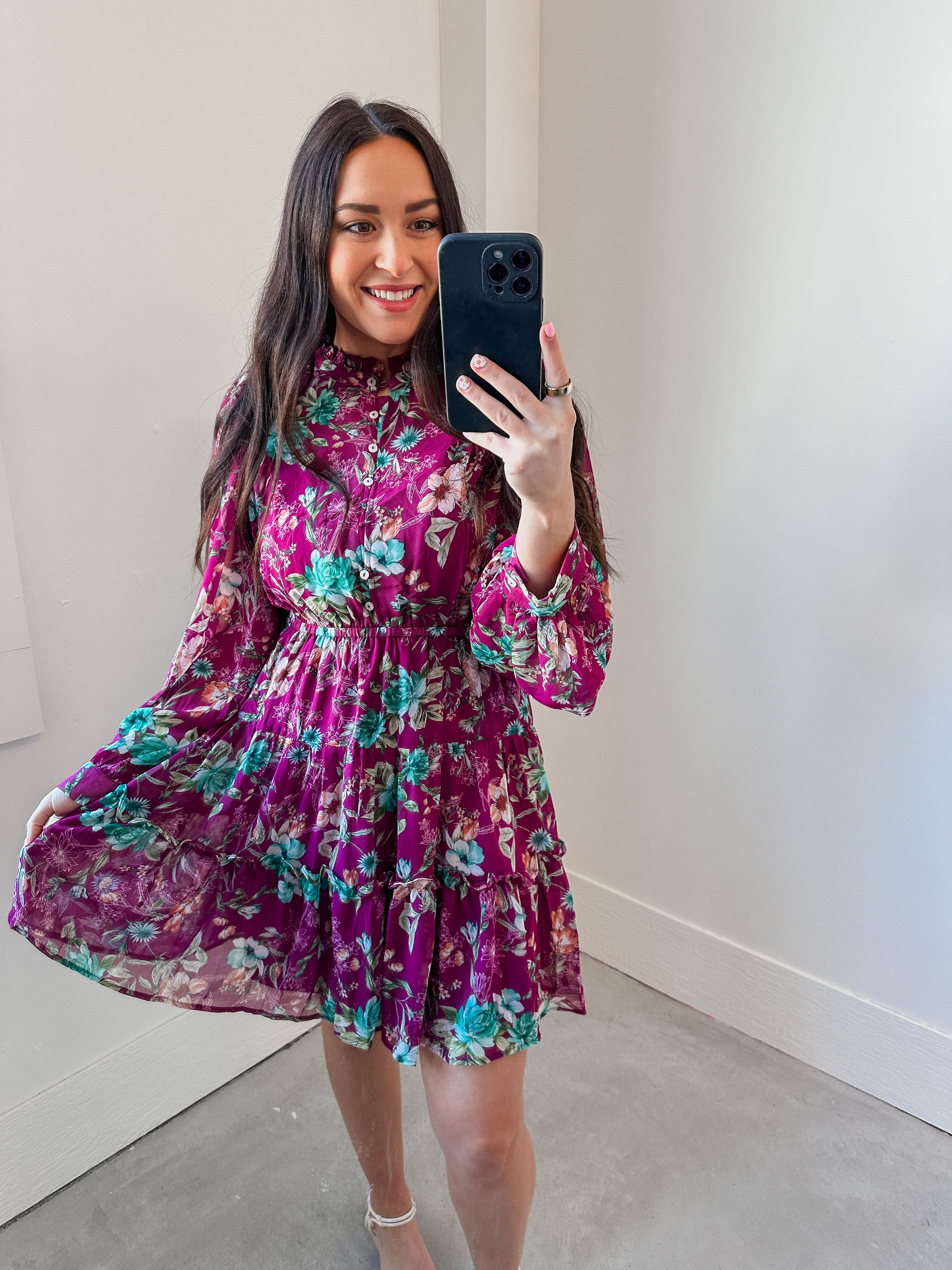 Jaclyn Floral Mini Dress - Image 8