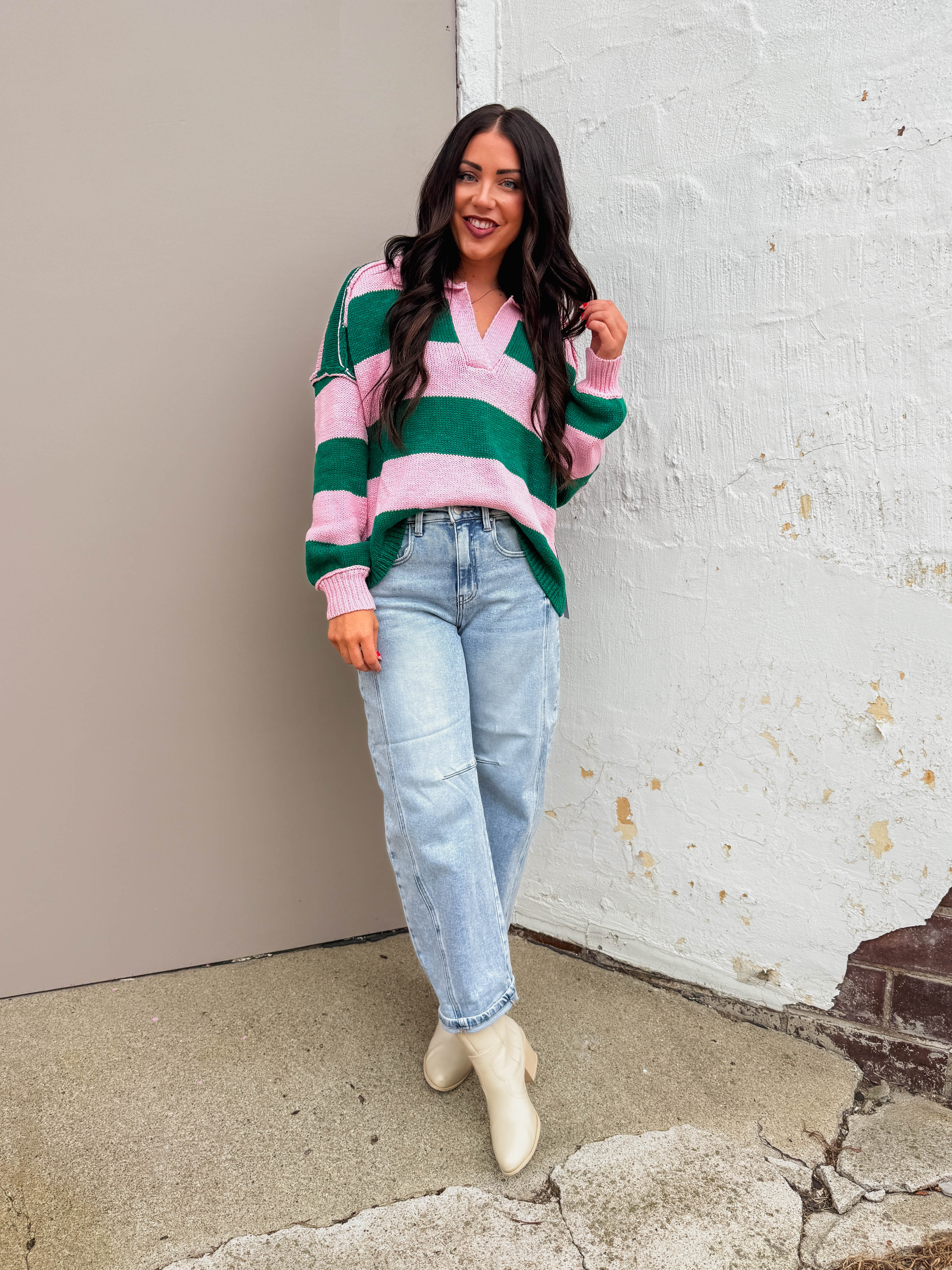 Kam High Rise Boyfriend Barrel Denim-Light Wash - Image 11