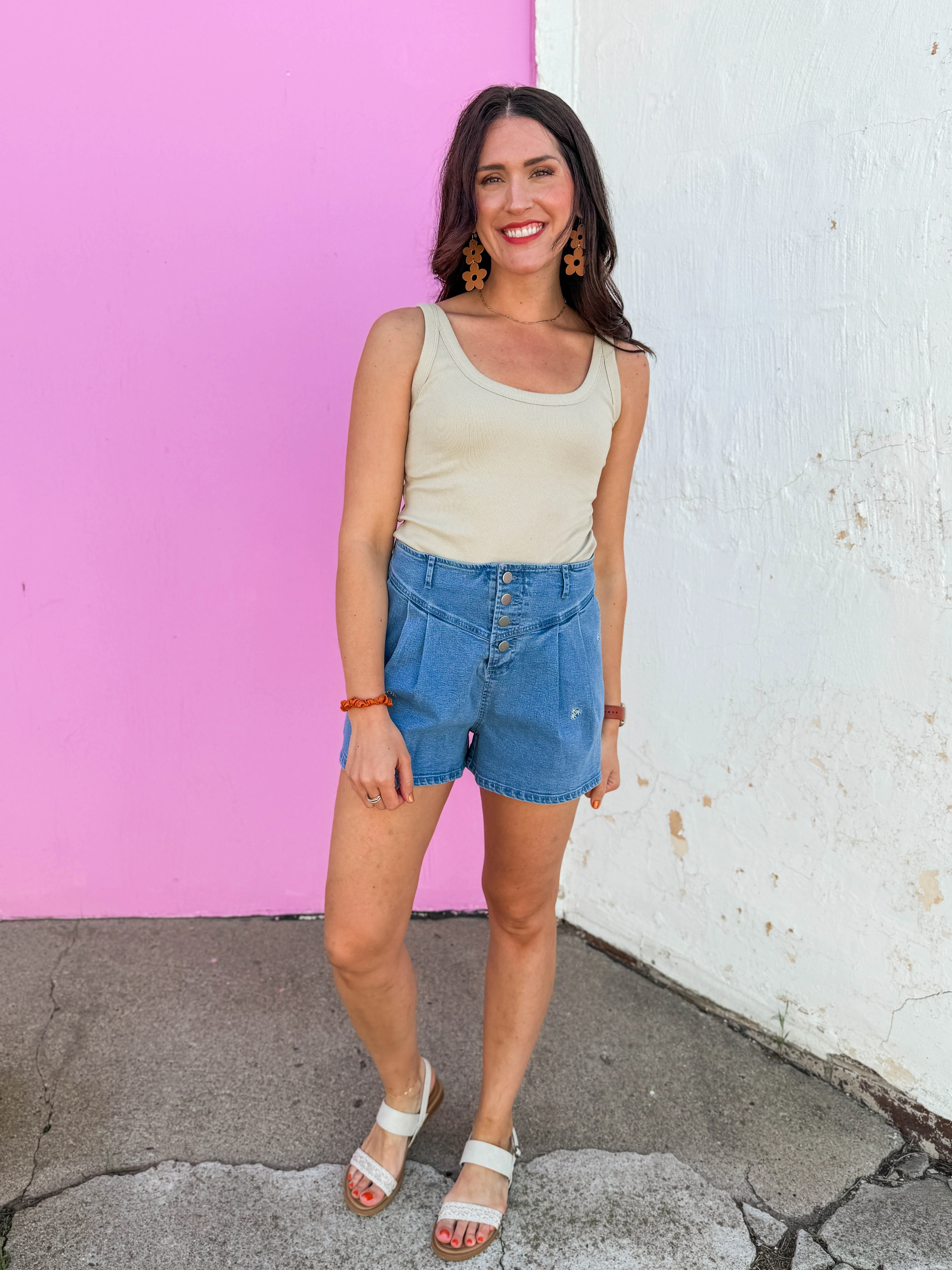 Lilly Embroidered Denim Shorts - Image 8