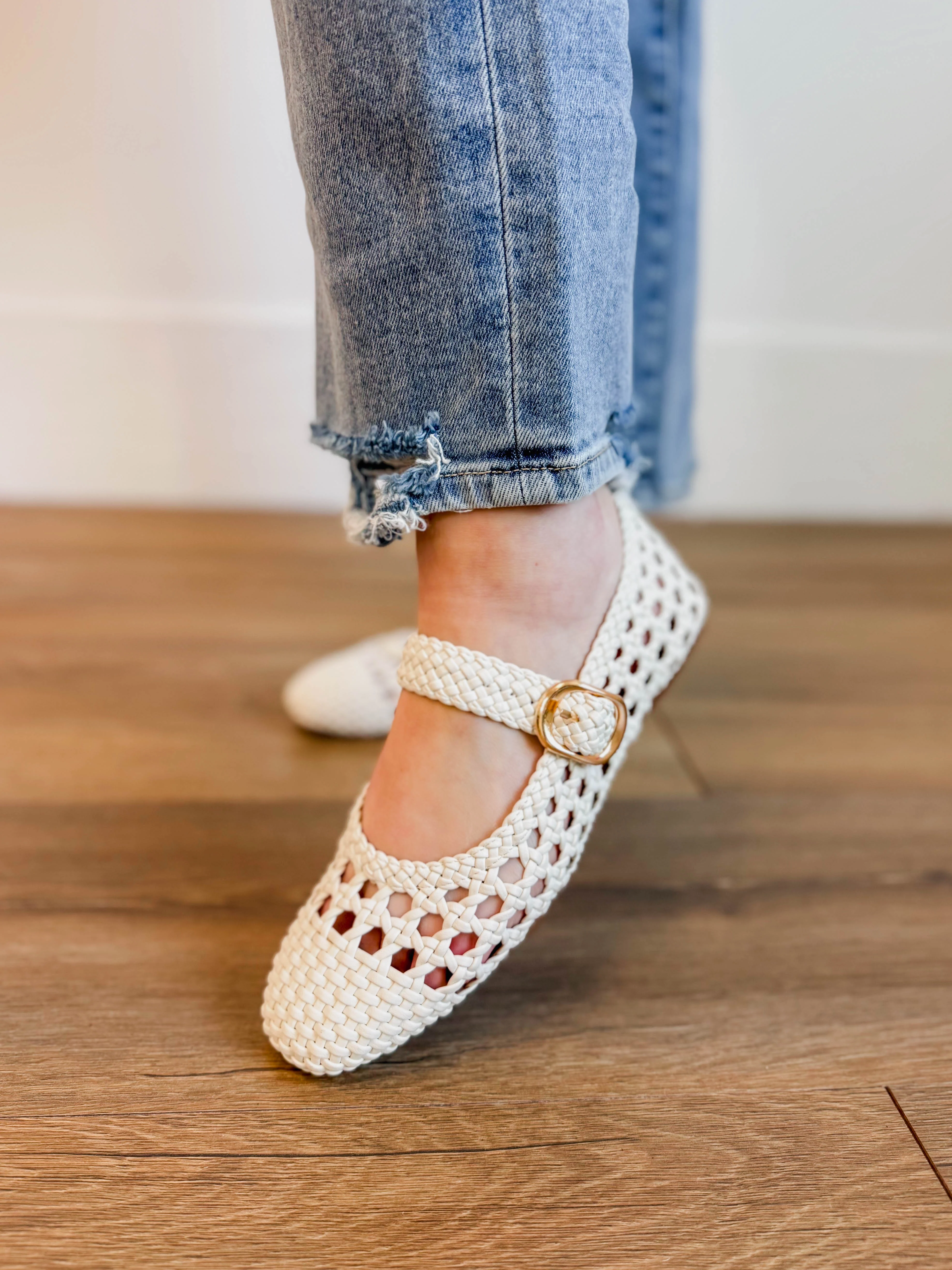 Corky's Mixed Feelings Flats-White - Image 3