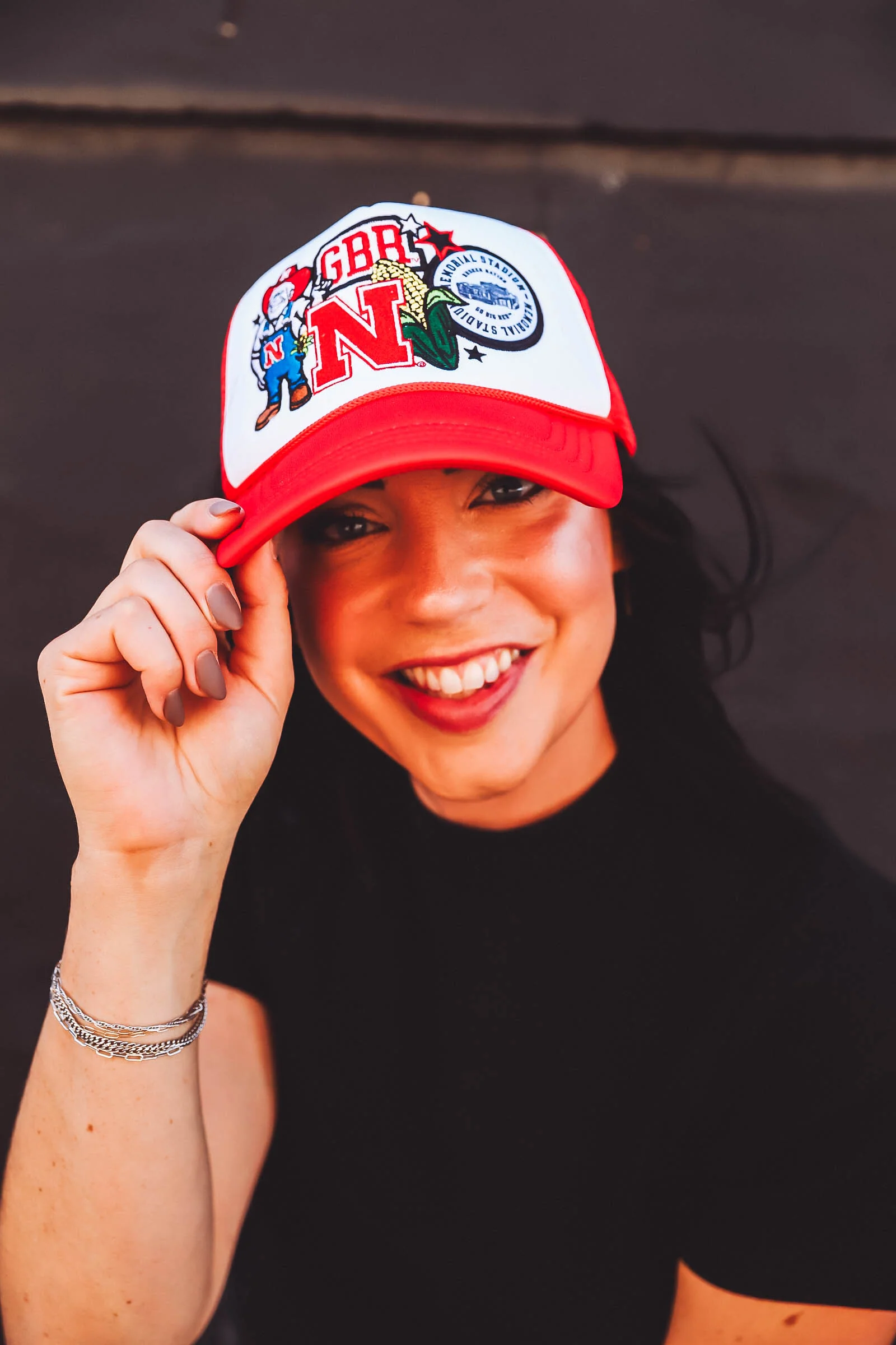 Nebraska Layered Patch Trucker Hat - Image 11