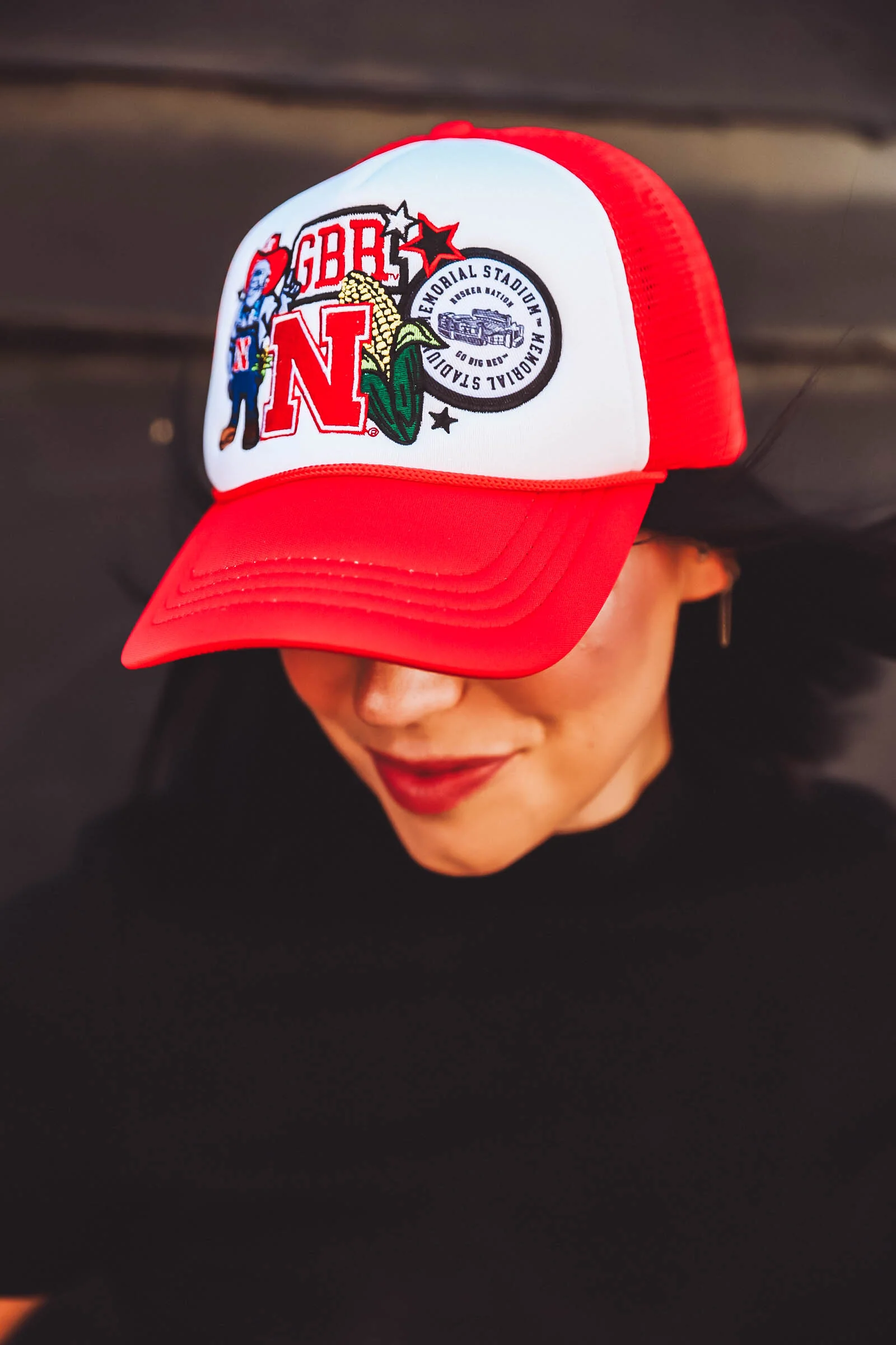 Nebraska Layered Patch Trucker Hat - Image 5