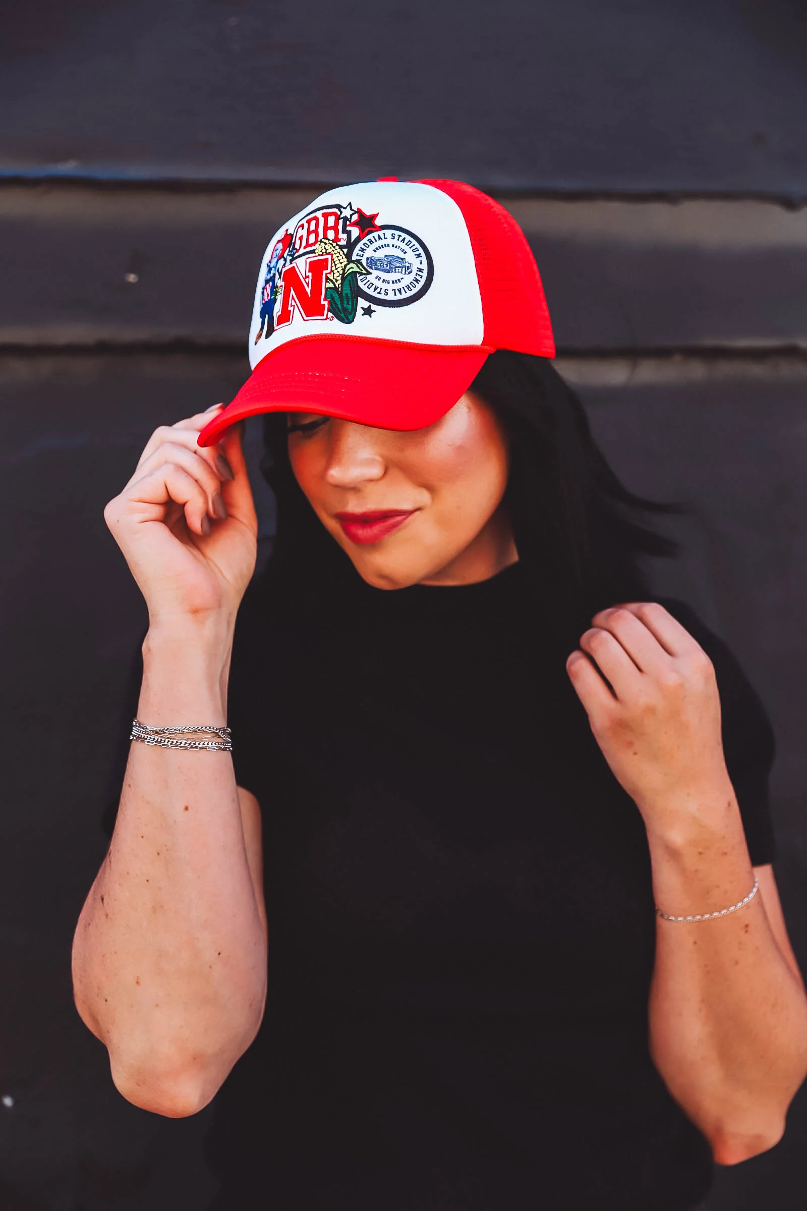 Nebraska Layered Patch Trucker Hat - Image 6