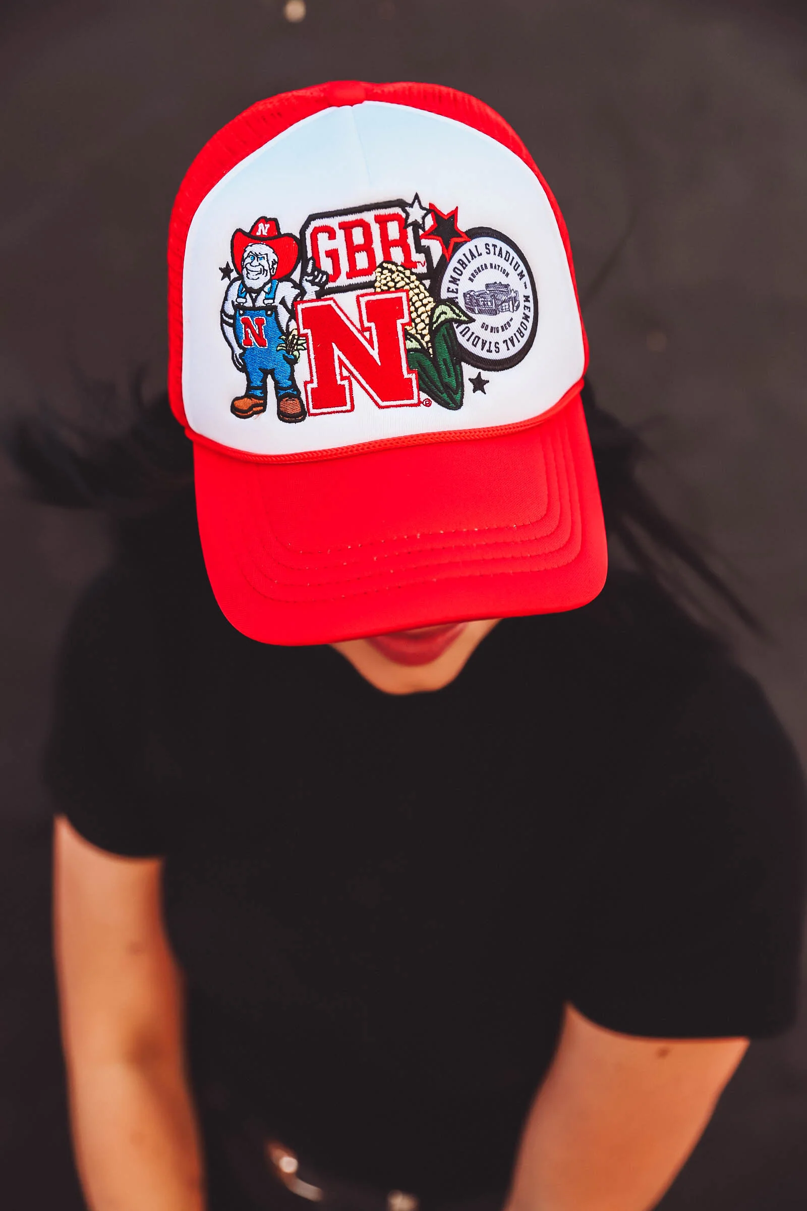 Nebraska Layered Patch Trucker Hat - Image 8