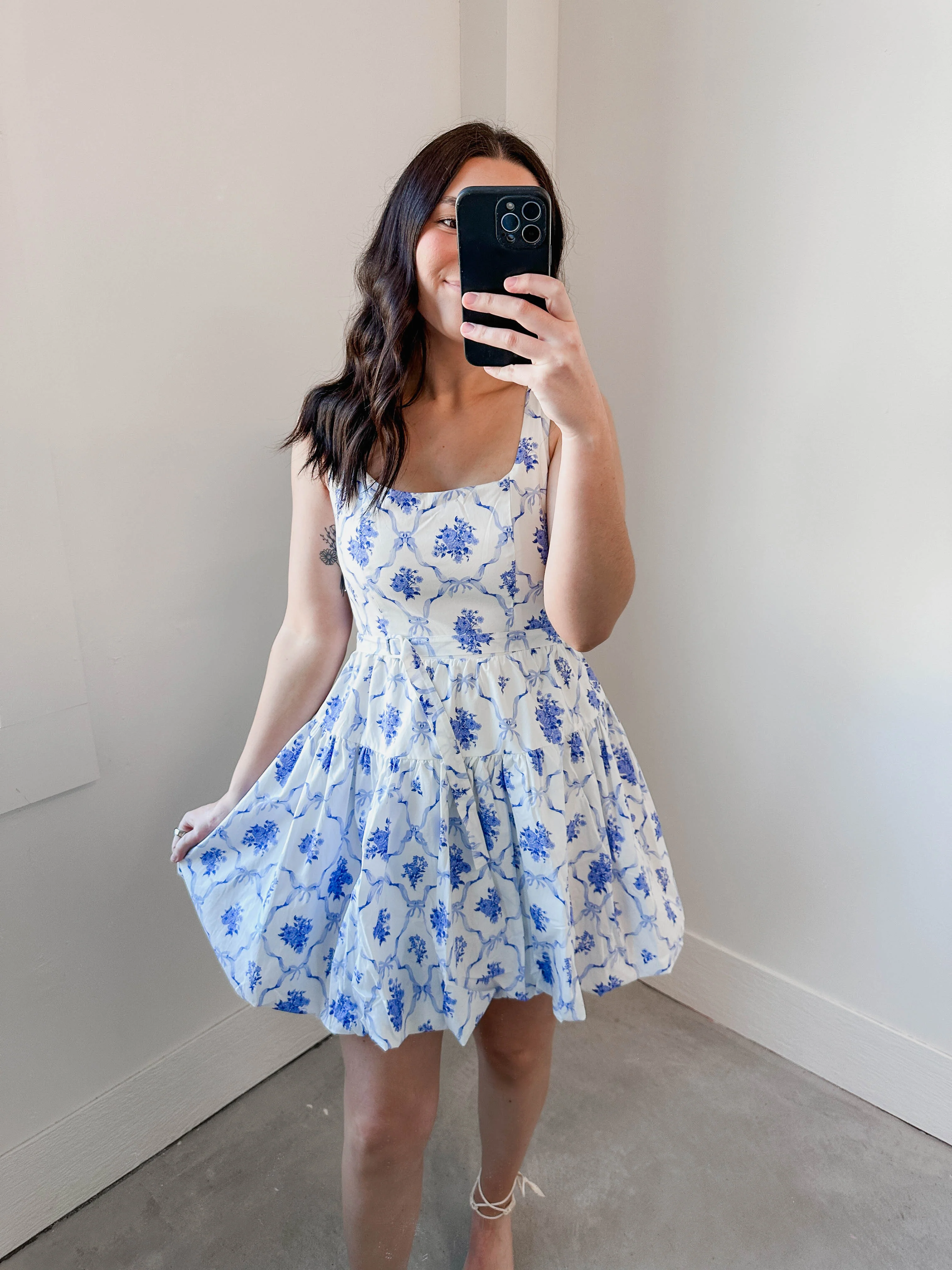 Nia Floral Mini Dress - Image 12