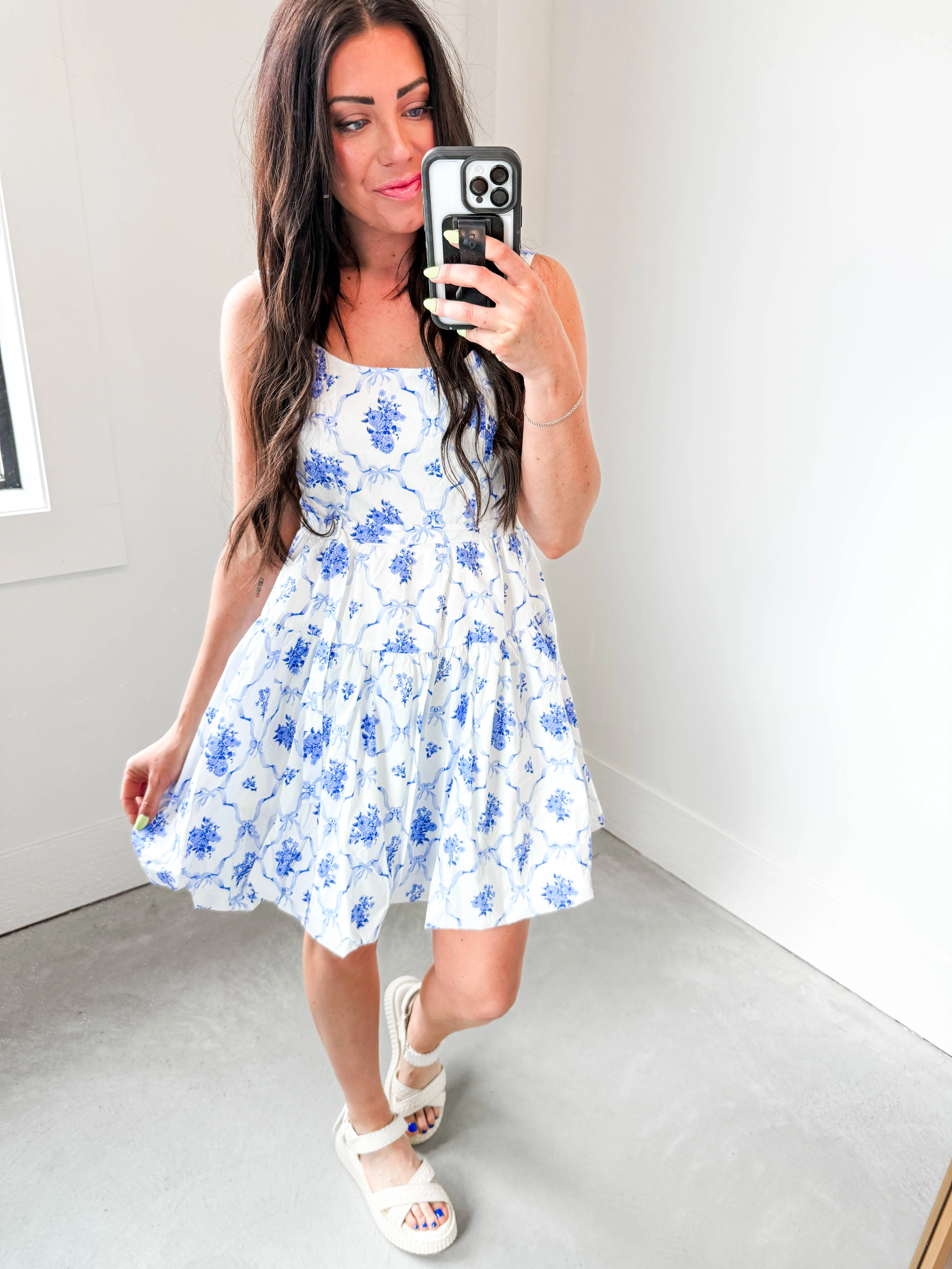 Nia Floral Mini Dress - Image 3