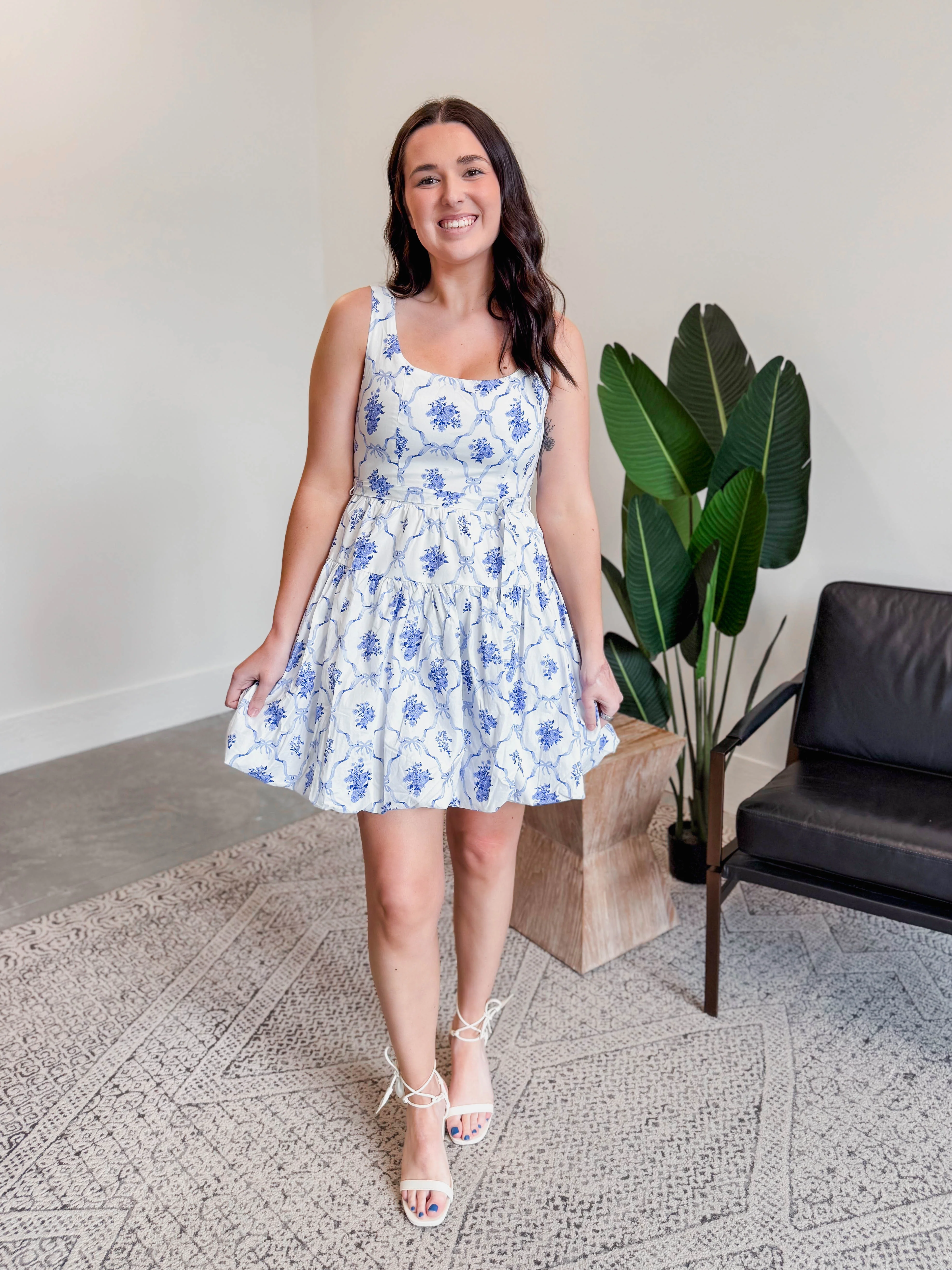 Nia Floral Mini Dress - Image 5