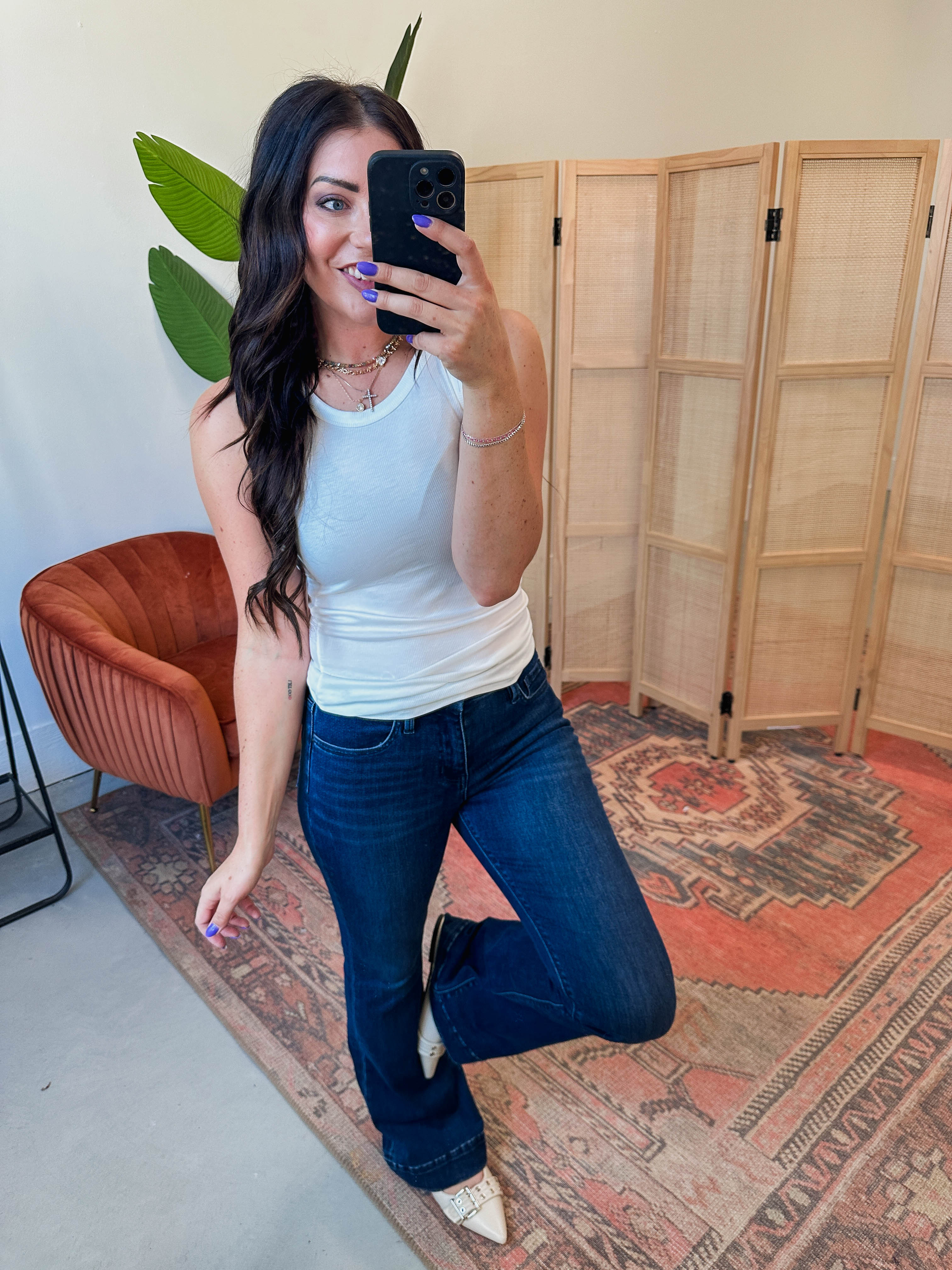 On The Daily Ribbed Tank-White - Image 3