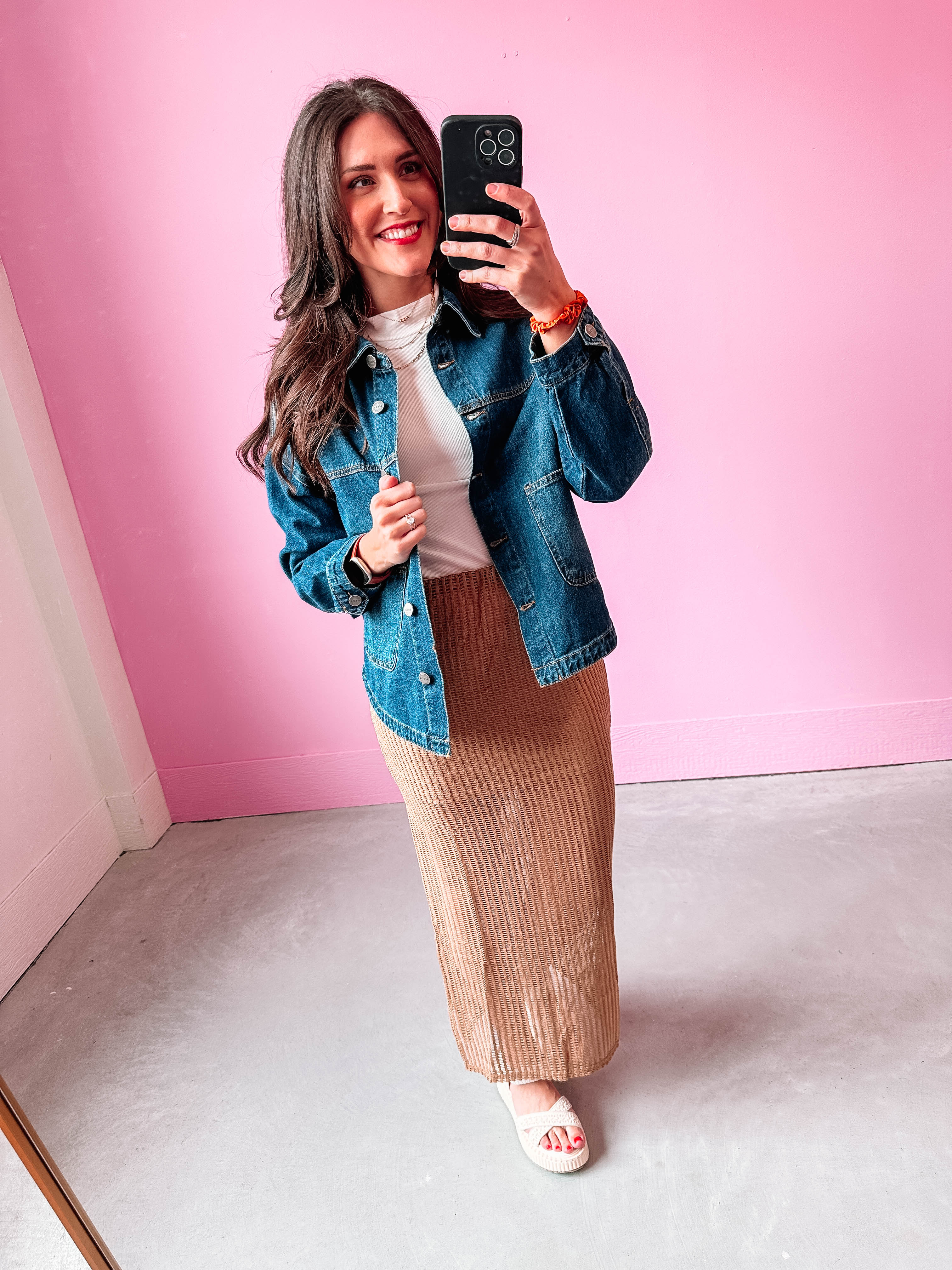 Opal Crochet Maxi Skirt-Taupe - Image 5