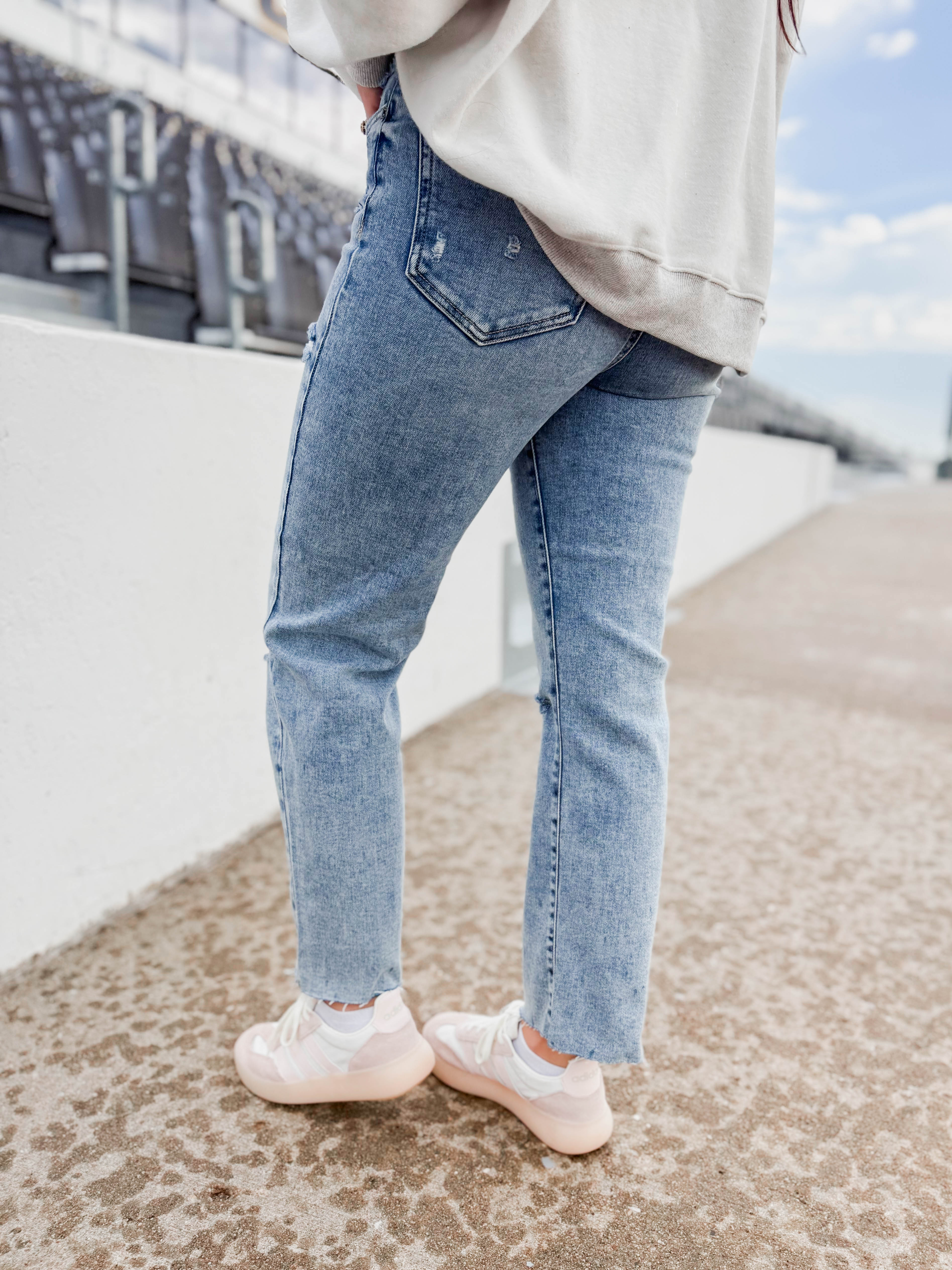 Tracey High Rise Crop Straight Leg Denim - Image 10