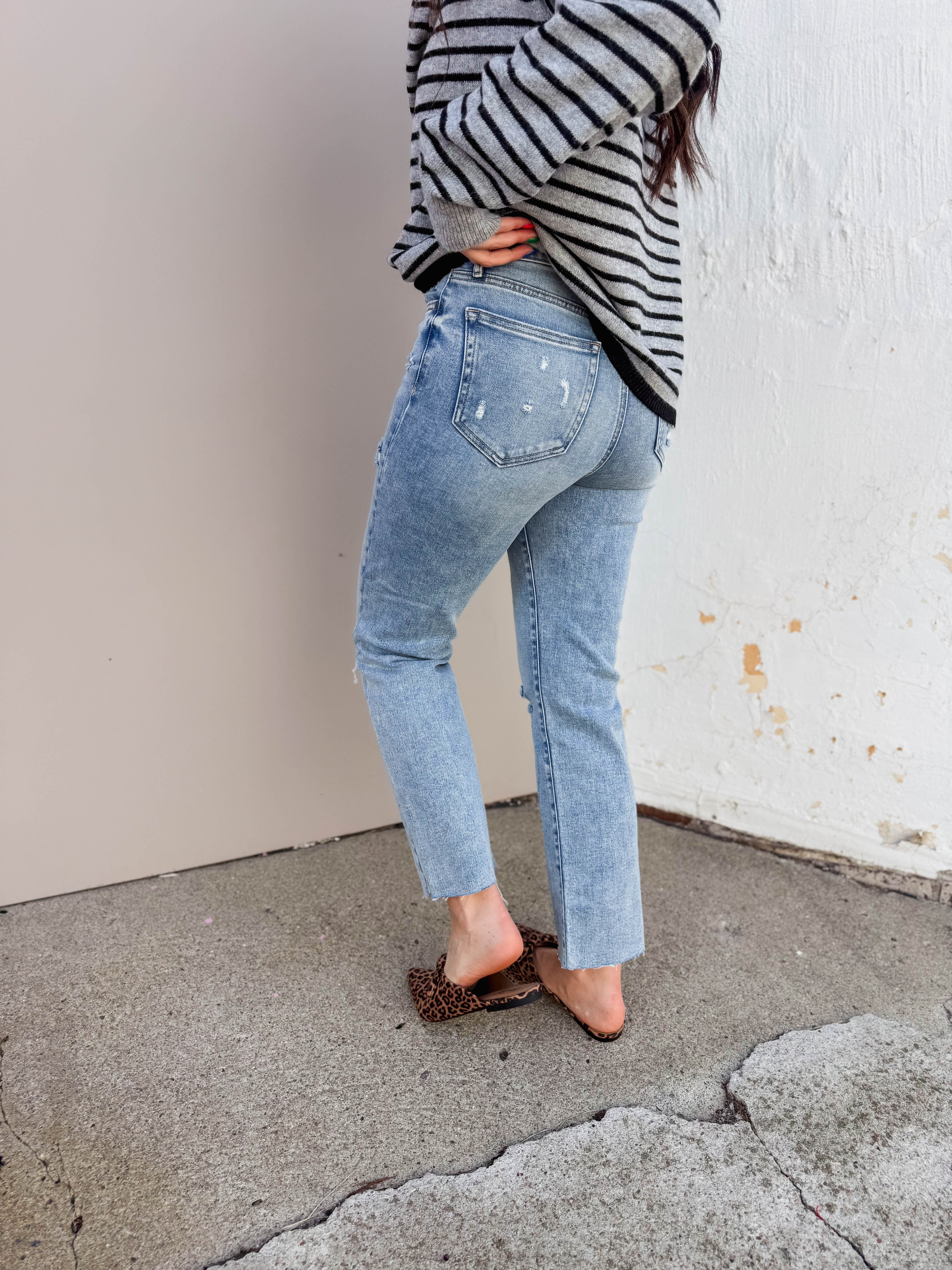 Tracey High Rise Crop Straight Leg Denim - Image 11
