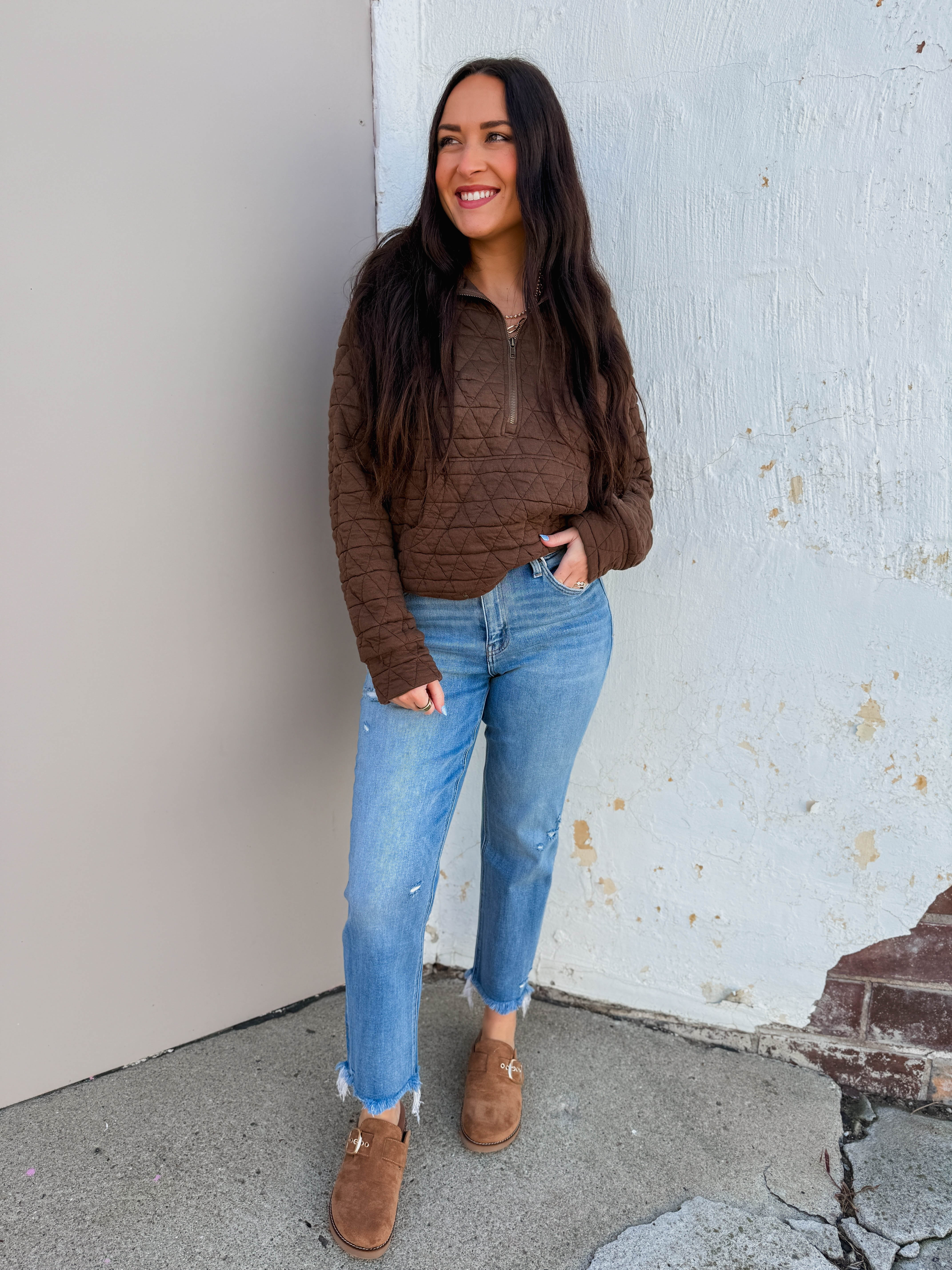 Val High Rise Crop Straight Leg Denim - Image 3